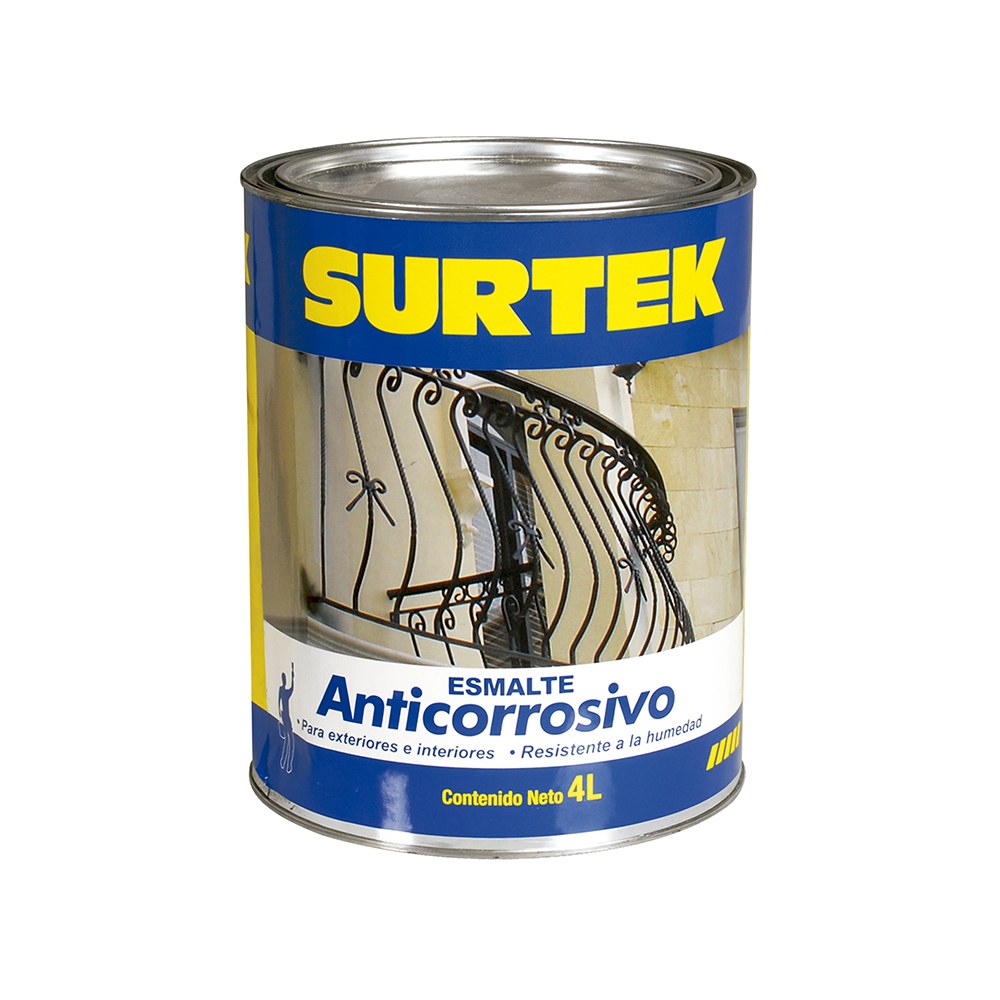 Esmalte anticorrosivo 4 Lt color blanco Surtek
