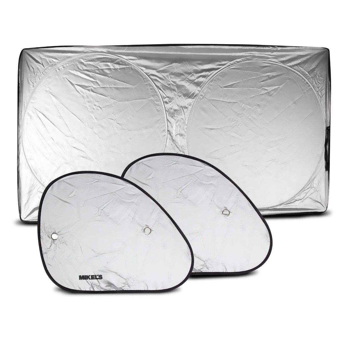 MIKELS SPS-3 Parasoles SET 3 pzas. Ventanillas: 46 X 36.5 cms &amp; Parabrisas: 162 x 86 cms