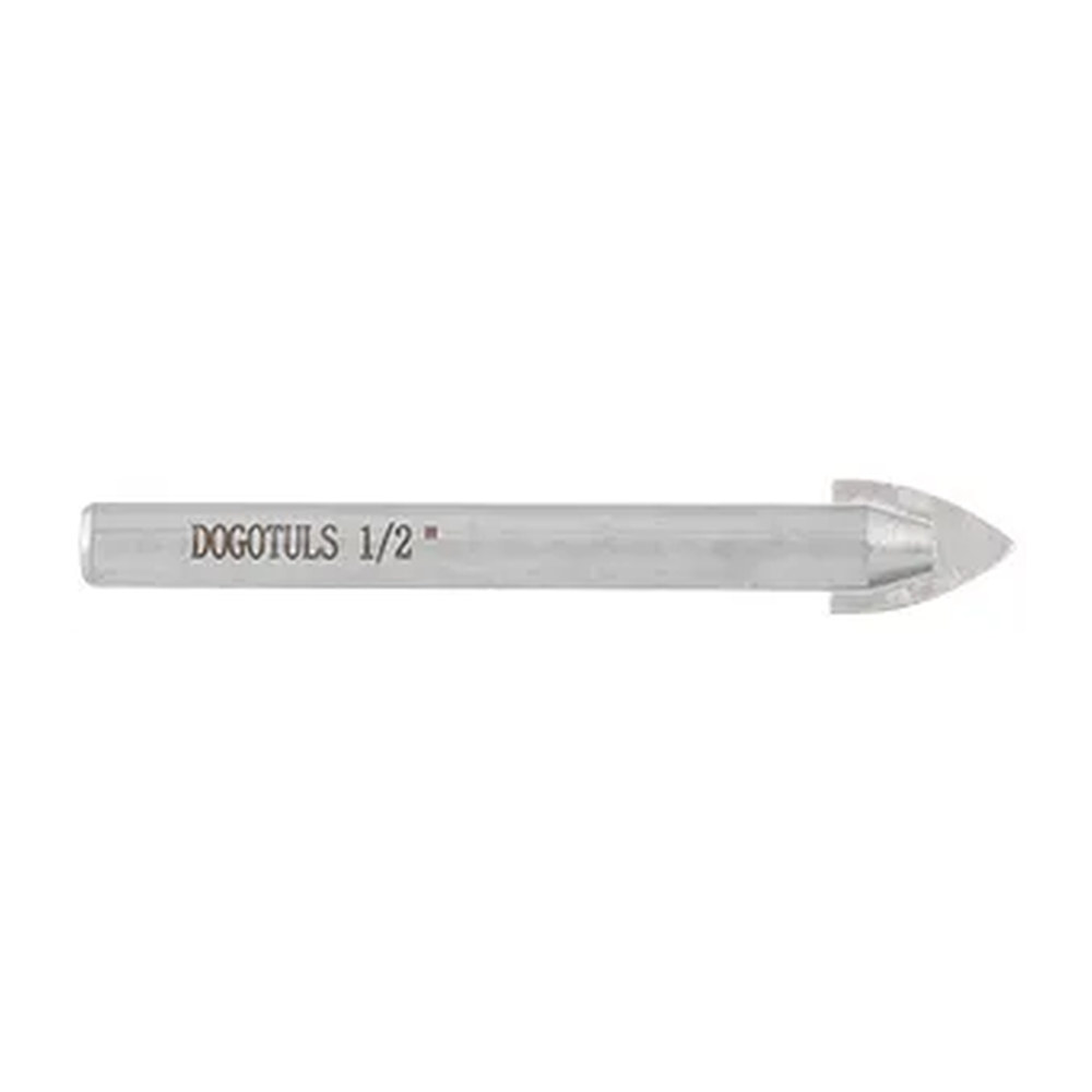 Broca para Vidrio y Cerámica 1/2" Punta Carburo