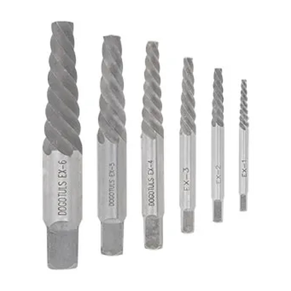 Juego de Extractores EX-1 a EX-6 Acero Espiral