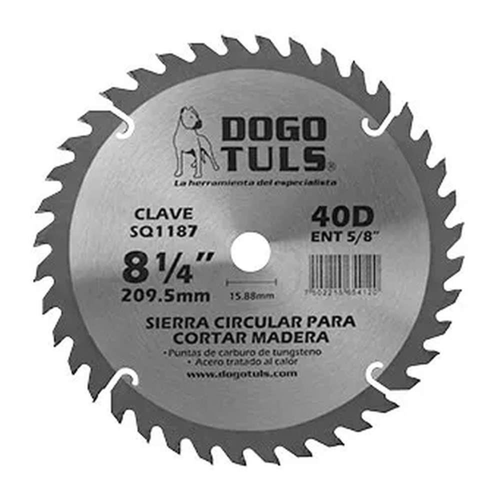 Sierra Circular para Madera 8-1/4" 40D Entrada 5/8"