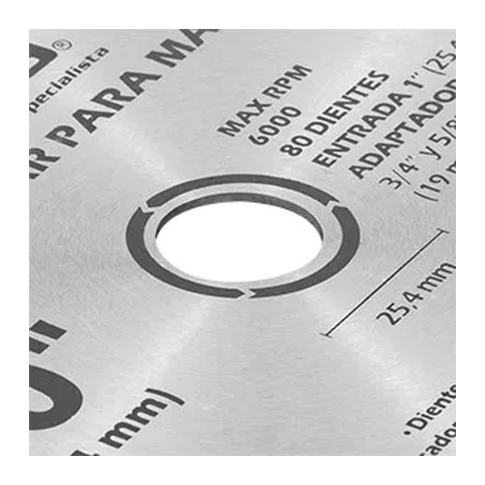 Sierra Circular para Madera 10" 80D Ent. 1" - Imagen 4