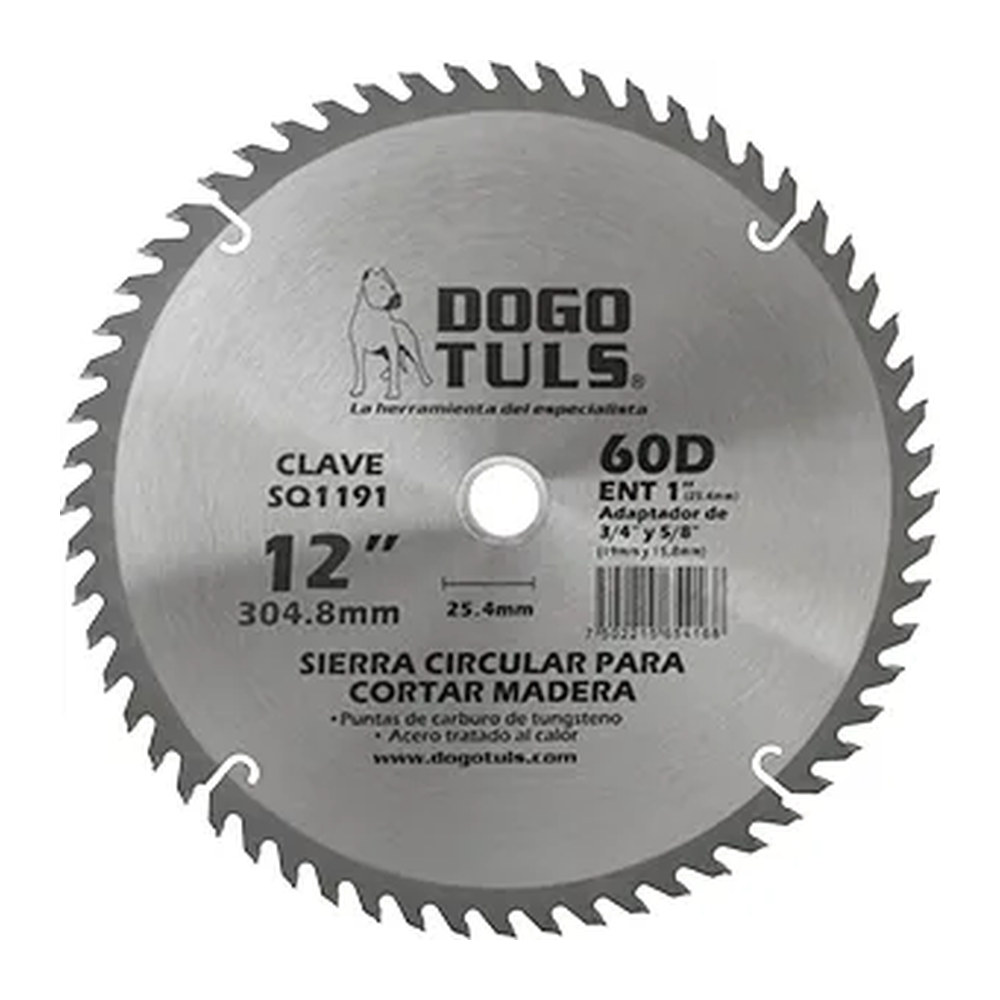 Sierra Circular para Madera 12" 60D Ent. 1"