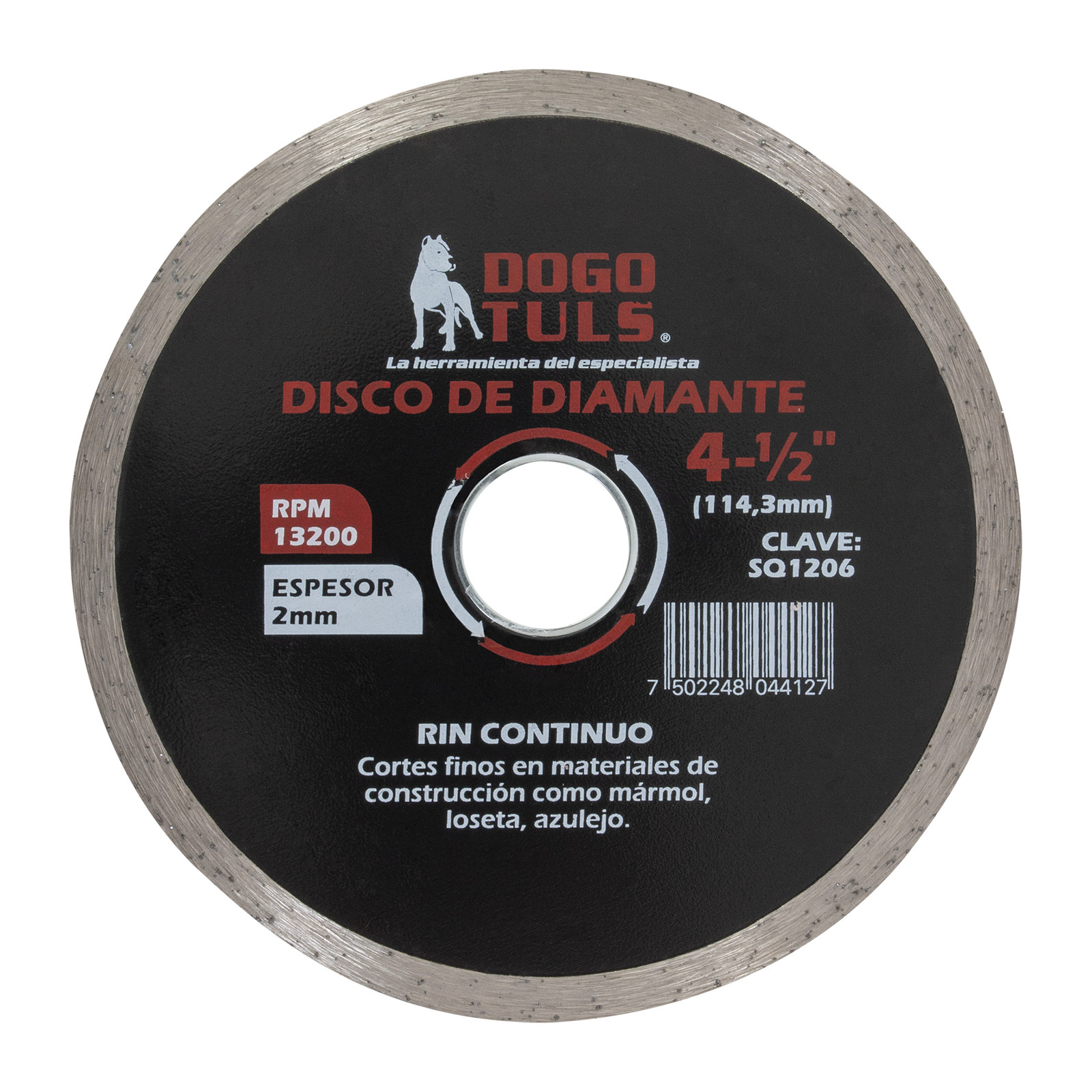 Disco de Diamante Rin Continuo 4-1/2"