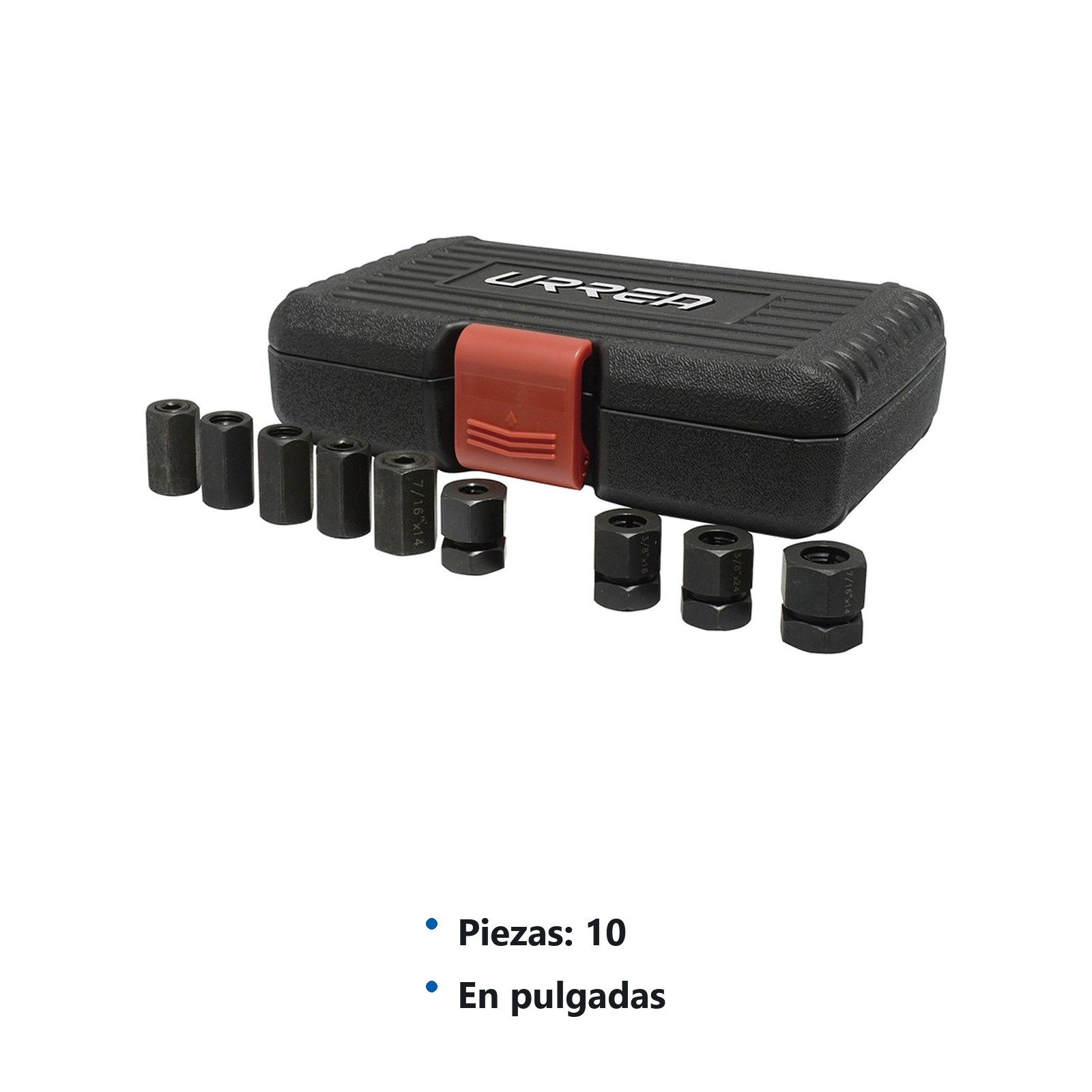 Juego para remover e instalar pernos en pulgadas, 10 piezas Urrea - Imagen 2