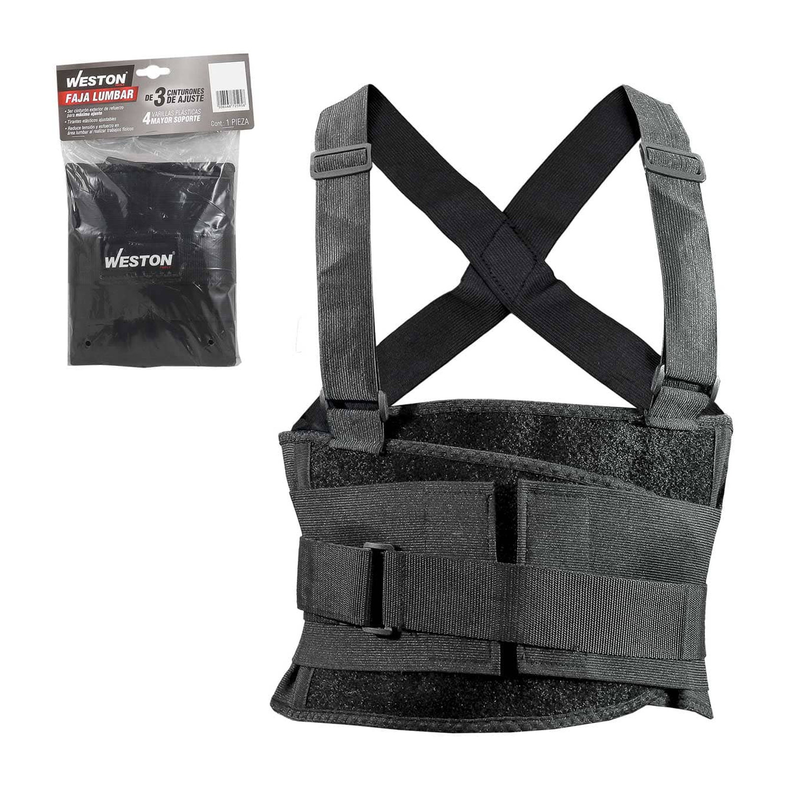 Faja Lumbar con 3 Cinturones Talla Grande Weston