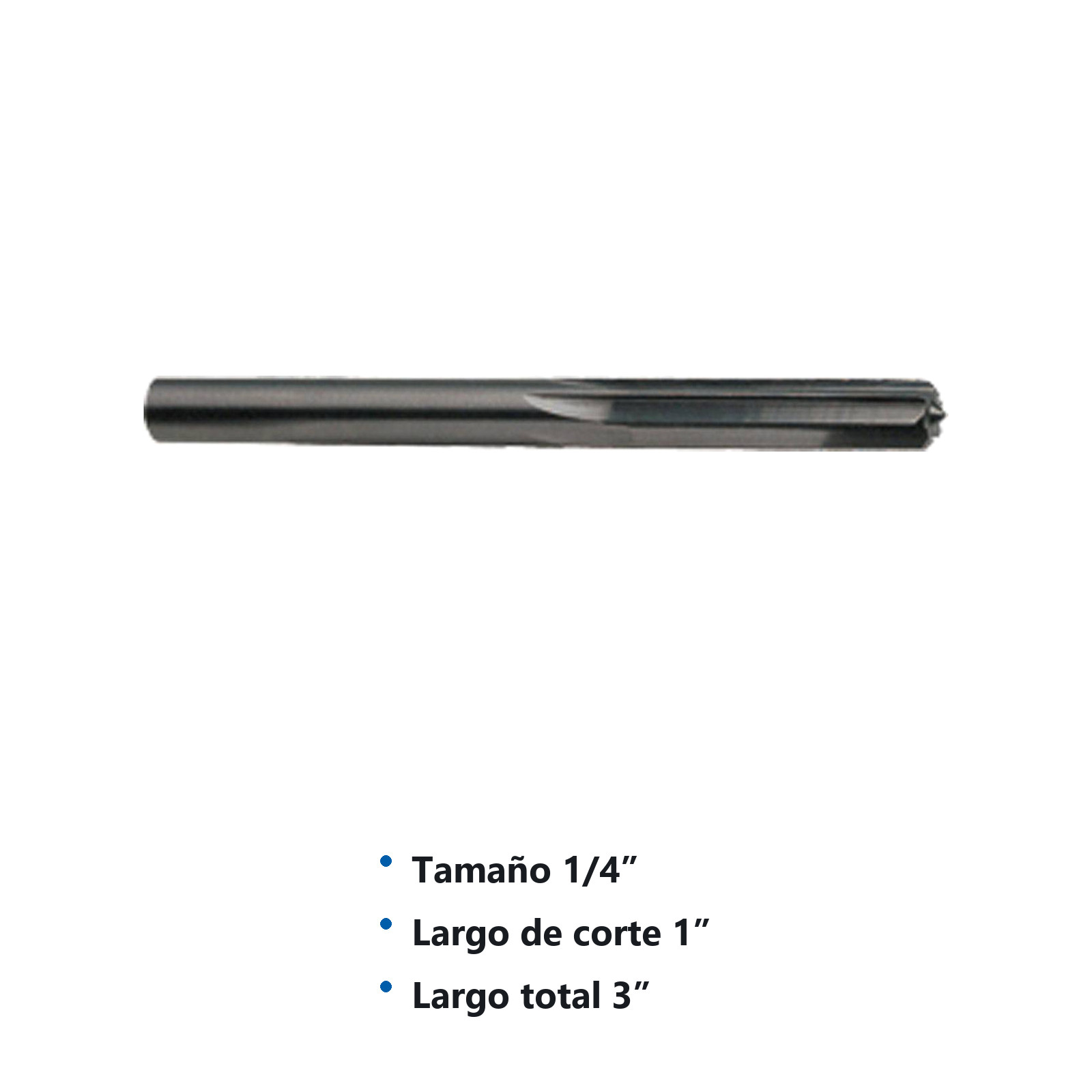 RIMA RECTA CARBURO 1/4" S/REC - Imagen 2