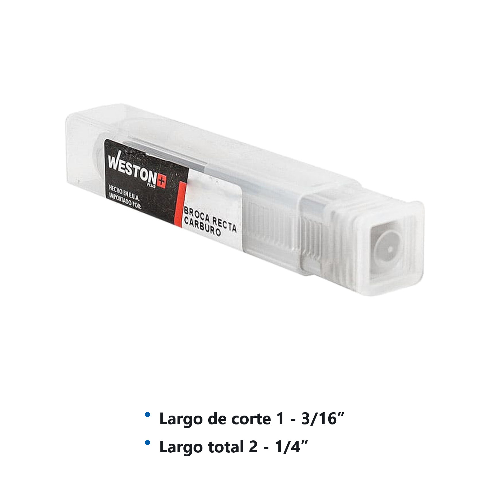 BROCA FLAUTA RECTA CARBURO 5.0MM ZANCO RECTO - Imagen 3