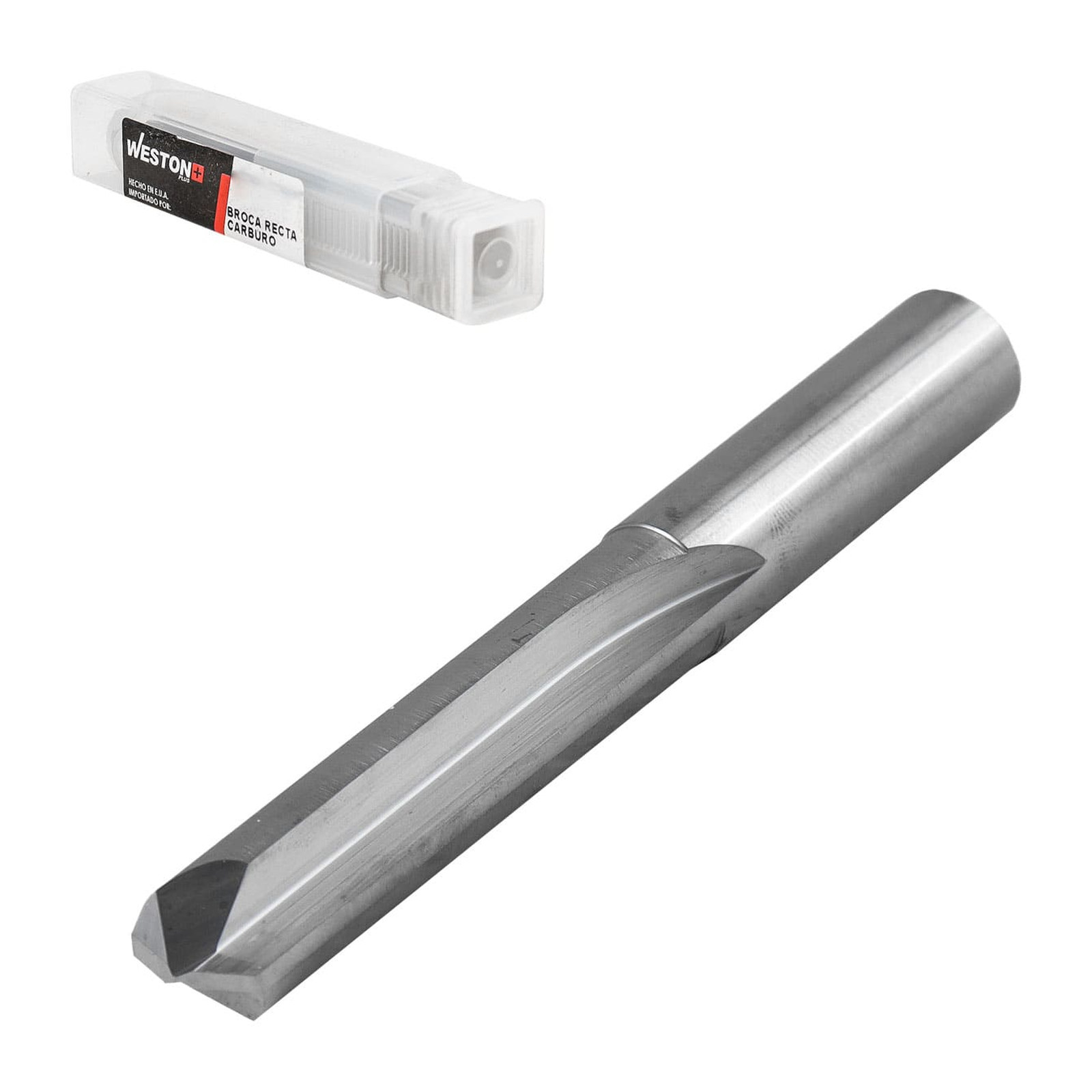 Broca Flauta Recta de Carburo Sólido 12 mm Zanco Recto Weston Plus