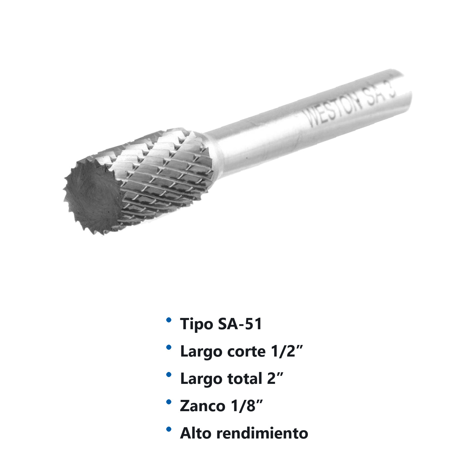 LIMA ROTATIVA SA-51 1/4" DOBLE CORTE - Imagen 2