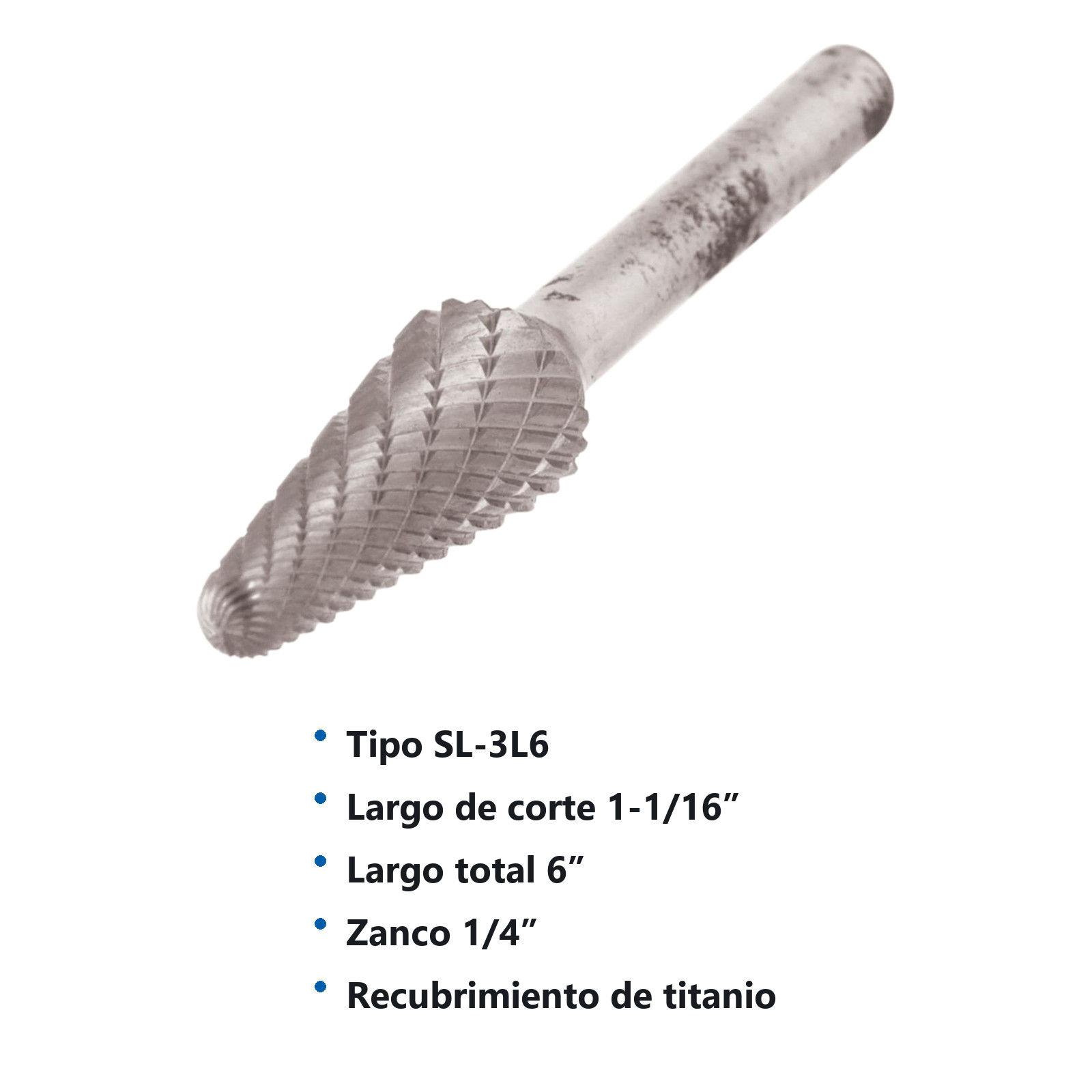 LIMA ROTATIVA SL-3 3/8" X 6" DOBLE CORTE - Imagen 2