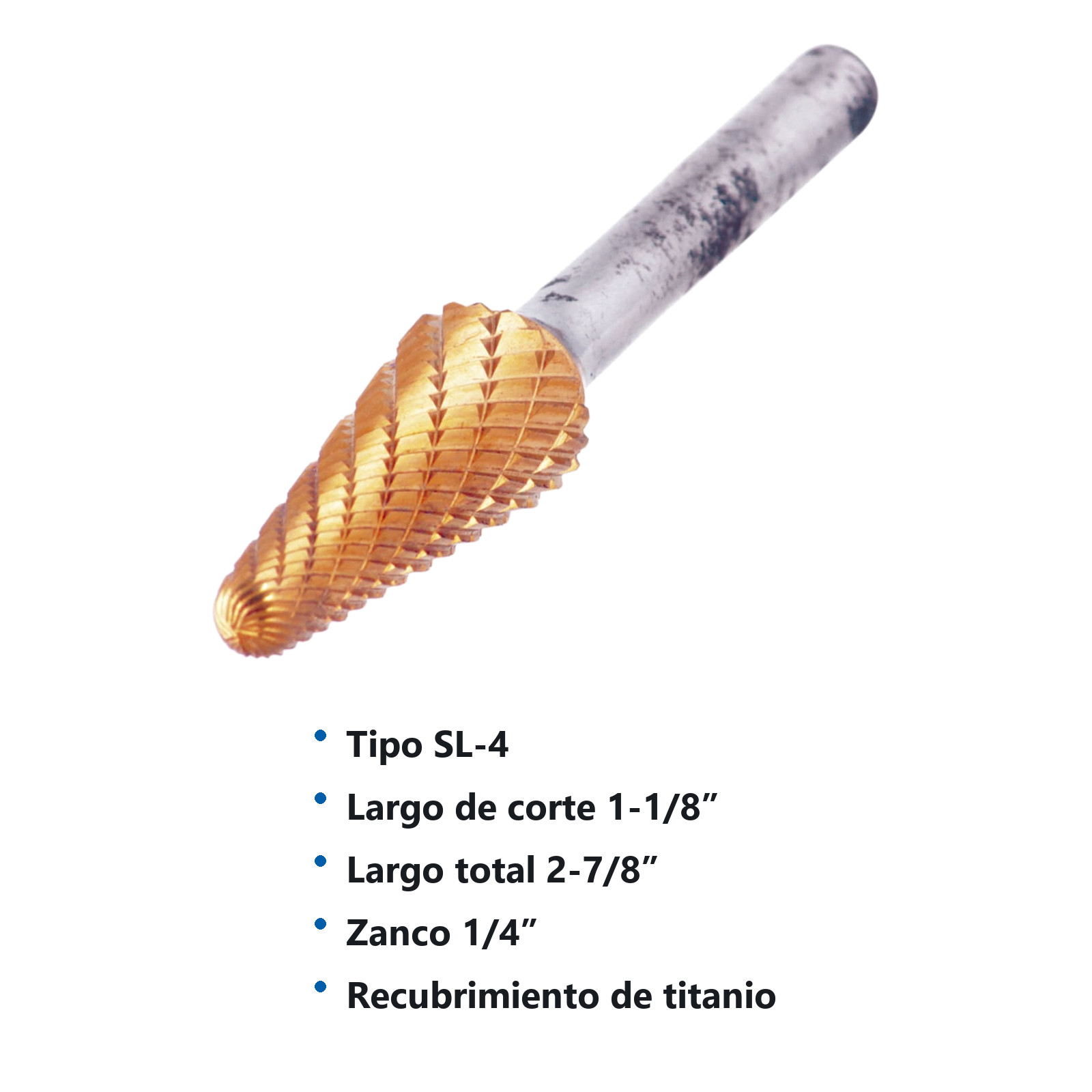 LIMA ROTATIVA SL-4 1/2" TITANIO DOBLE CORTE - Imagen 2