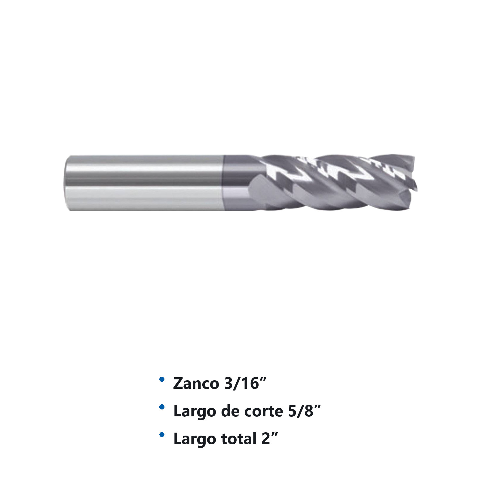 CORTADOR VERT CARBURO 3/16"4F C/REC ALTICRN - Imagen 2