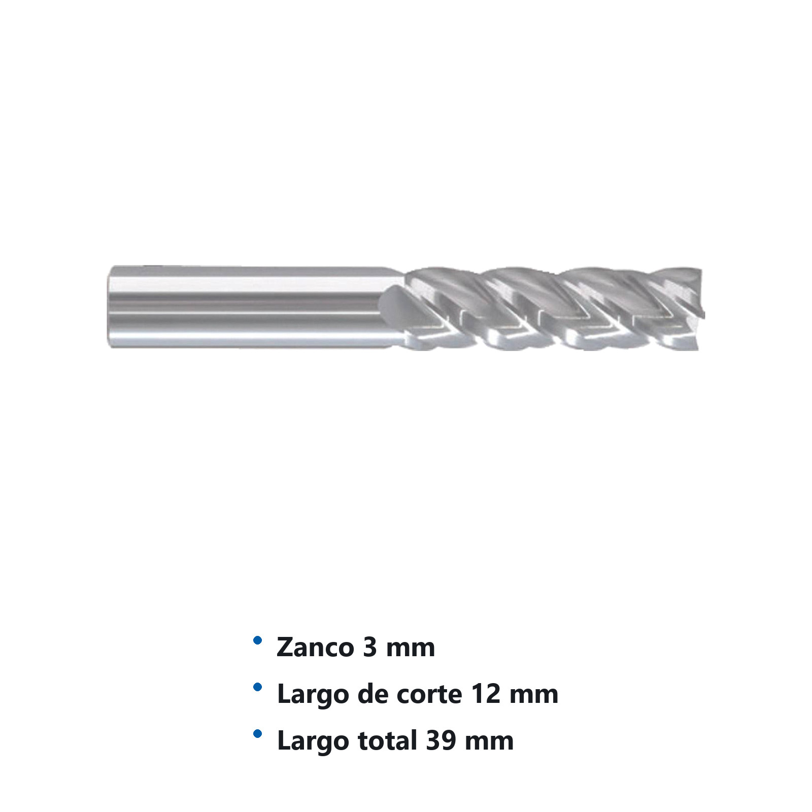 CORTADOR VERT CARBURO 3MM 4F SIN REC - Imagen 2