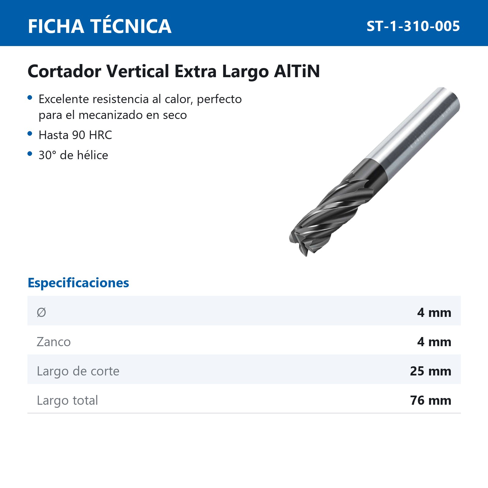 CORTADOR VERT 4MM CARBURO EXTRA LGO C/ALTIN - Imagen 2