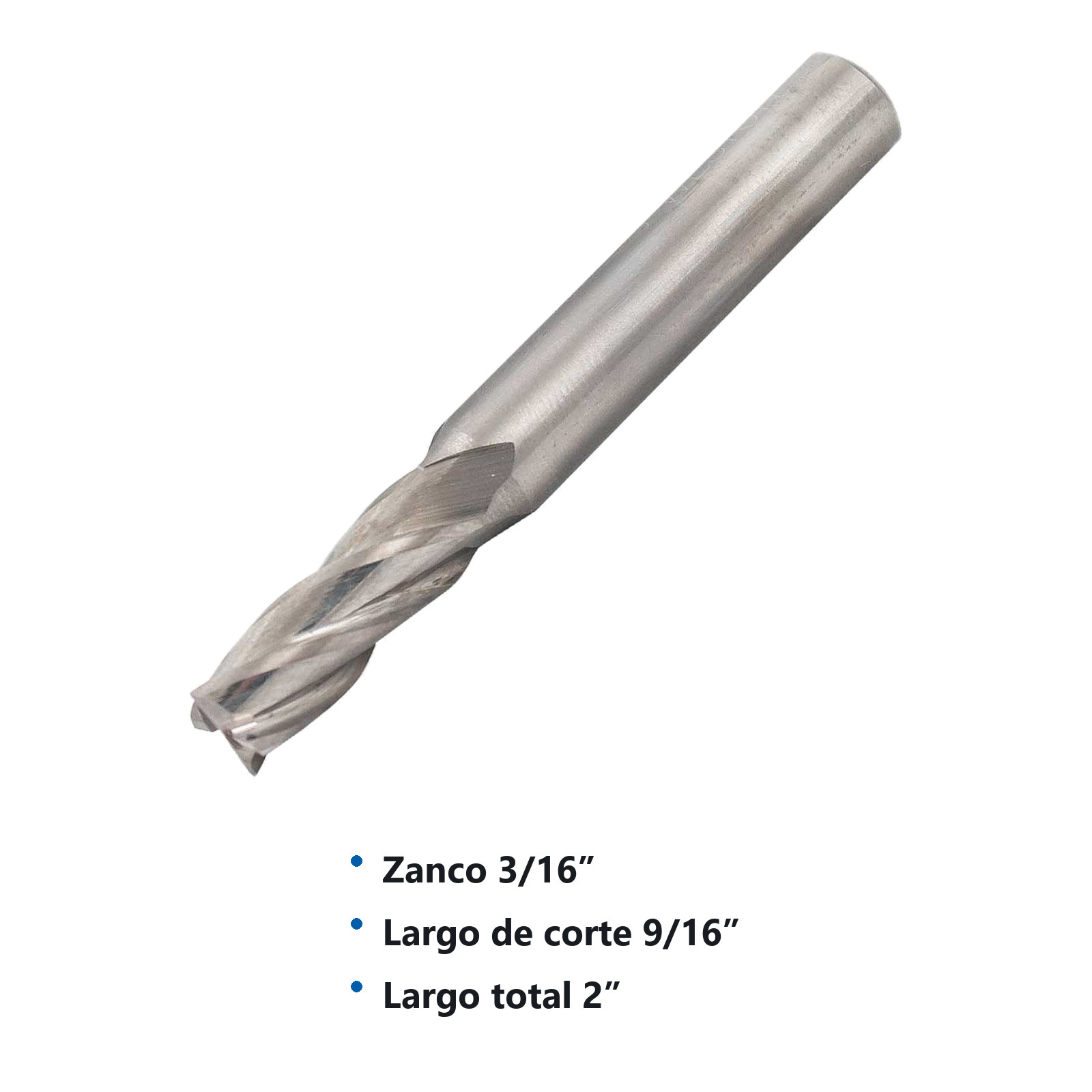 CORT. VERT. CARBURO 5/32 X 3/16" 4F - Imagen 3