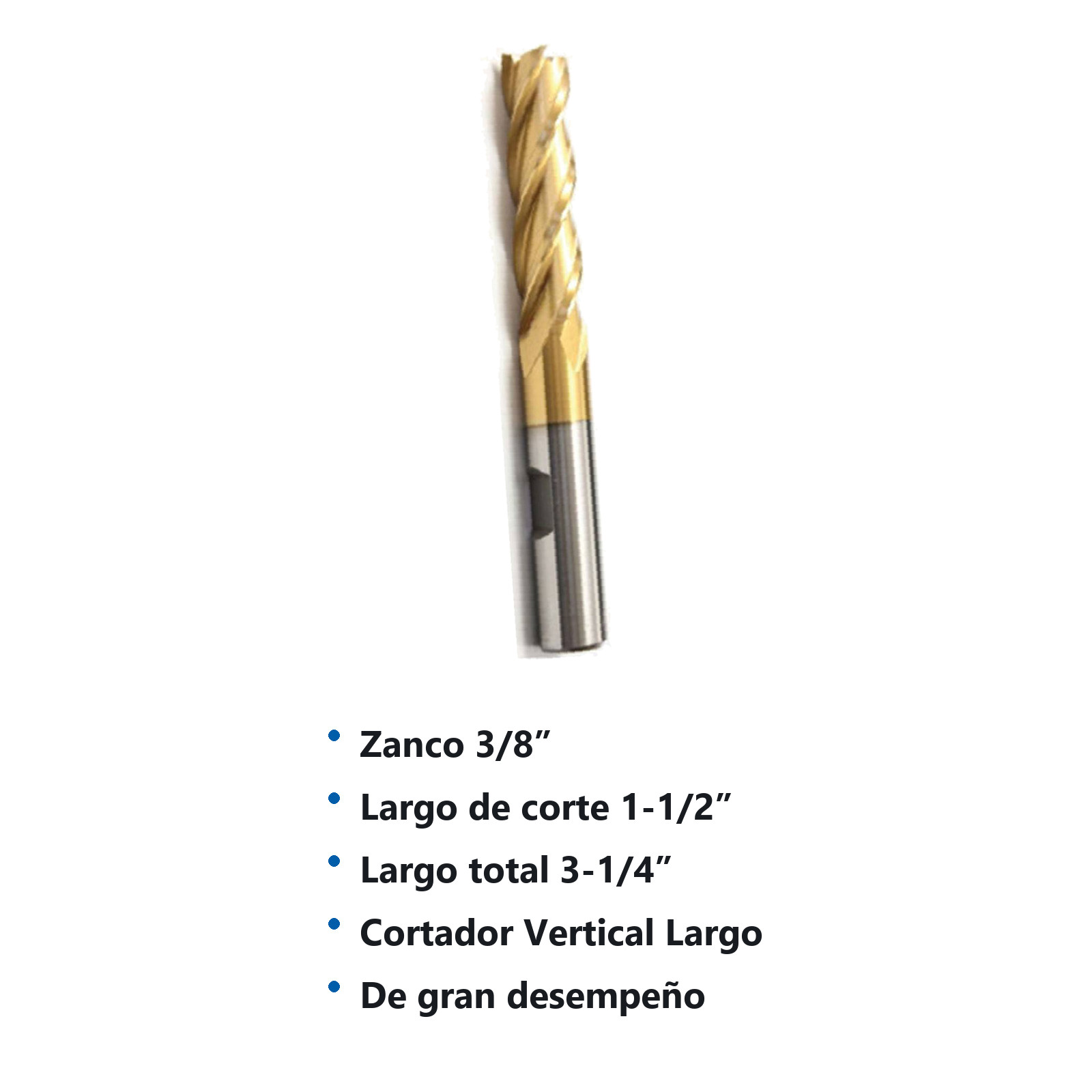 CORTADOR VERTICAL 3/8 X 3/8" 4F LGO.TITANIO - Imagen 2