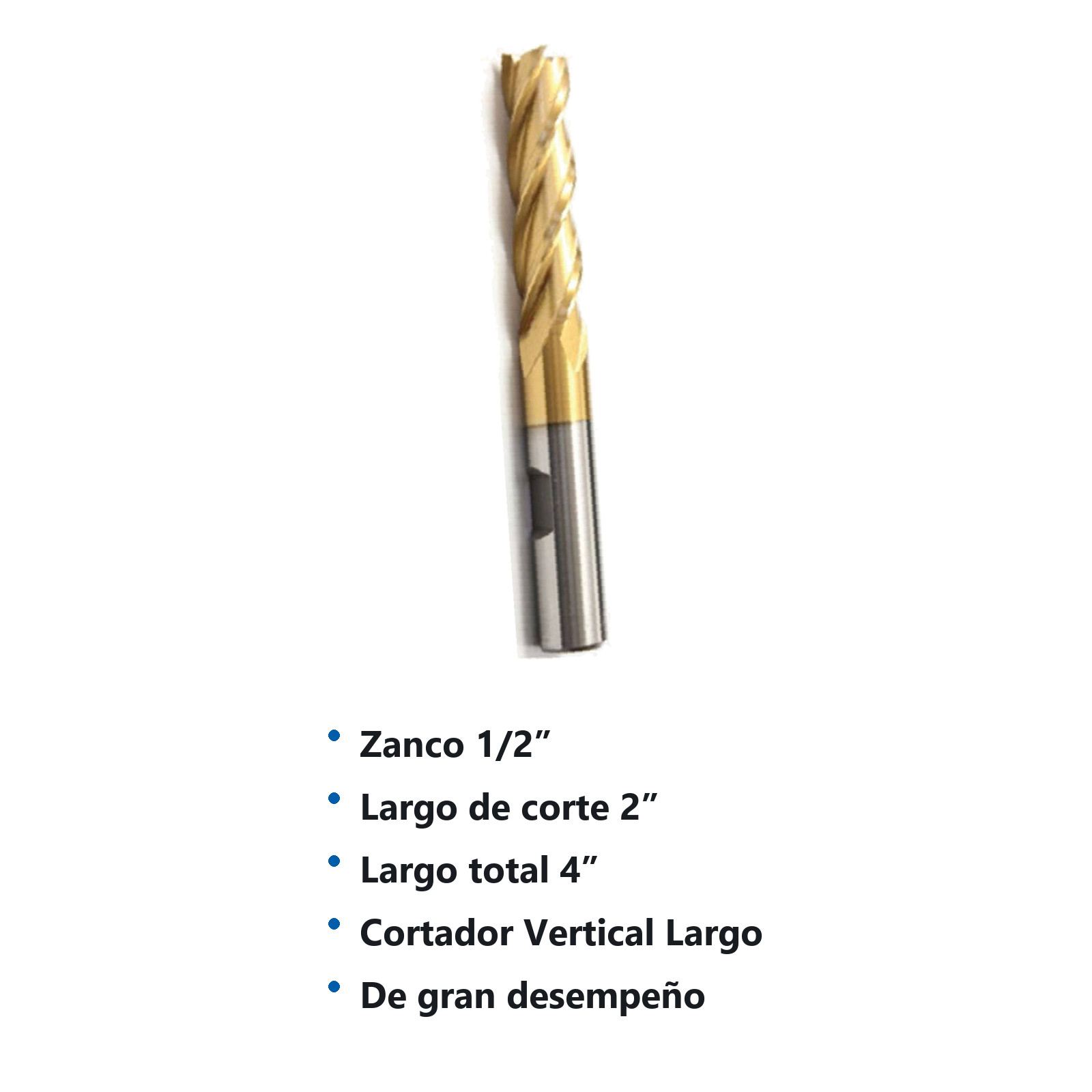 CORTADOR VERTICAL 1/2 X 1/2" 4F LGO. TITANIO - Imagen 2