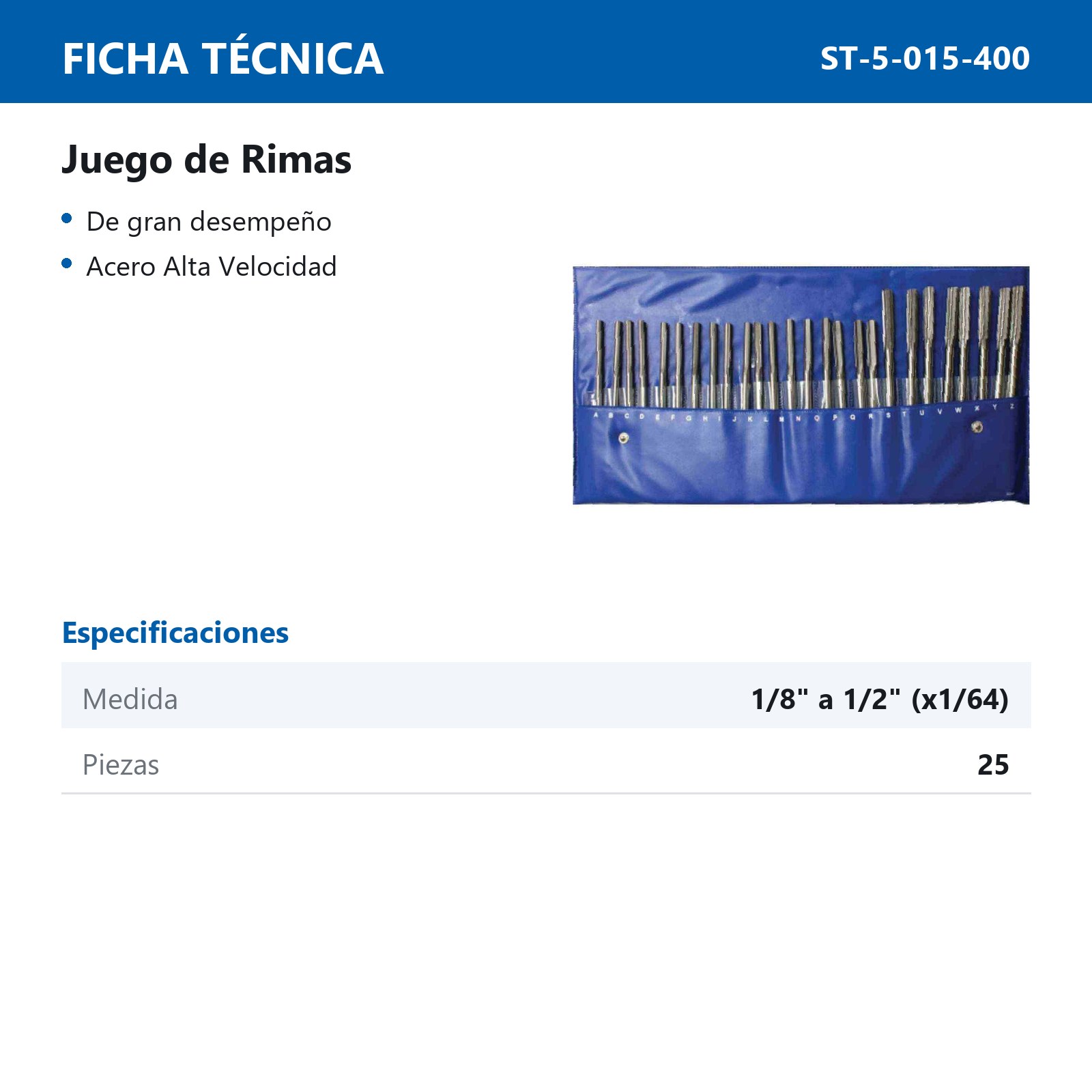 JGO D/25 RIMAS A.V. D/1/8" - 1/2" - Imagen 2