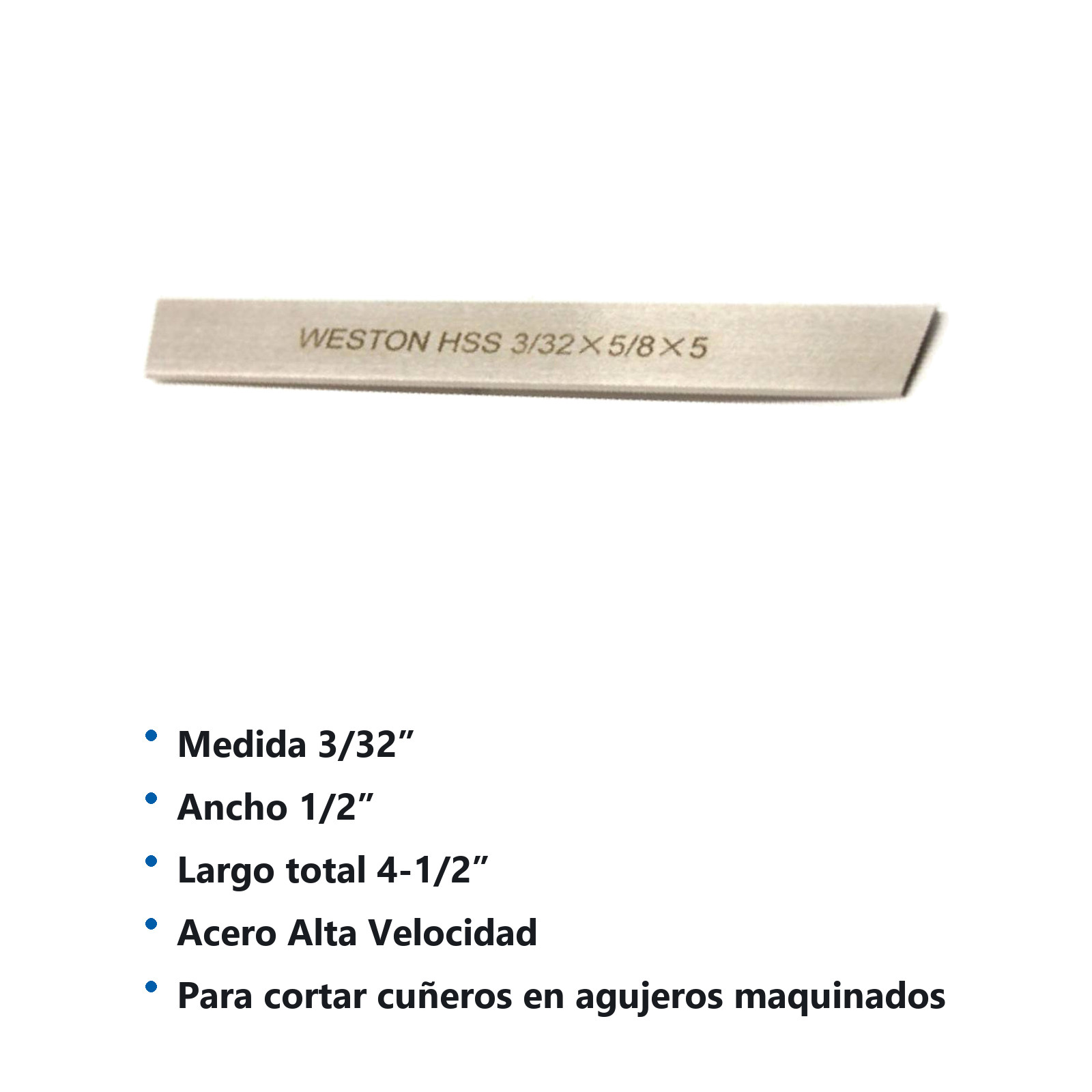 CUCHILLA A.V. 3/32" X 1/2" X 4-1/2" - Imagen 2