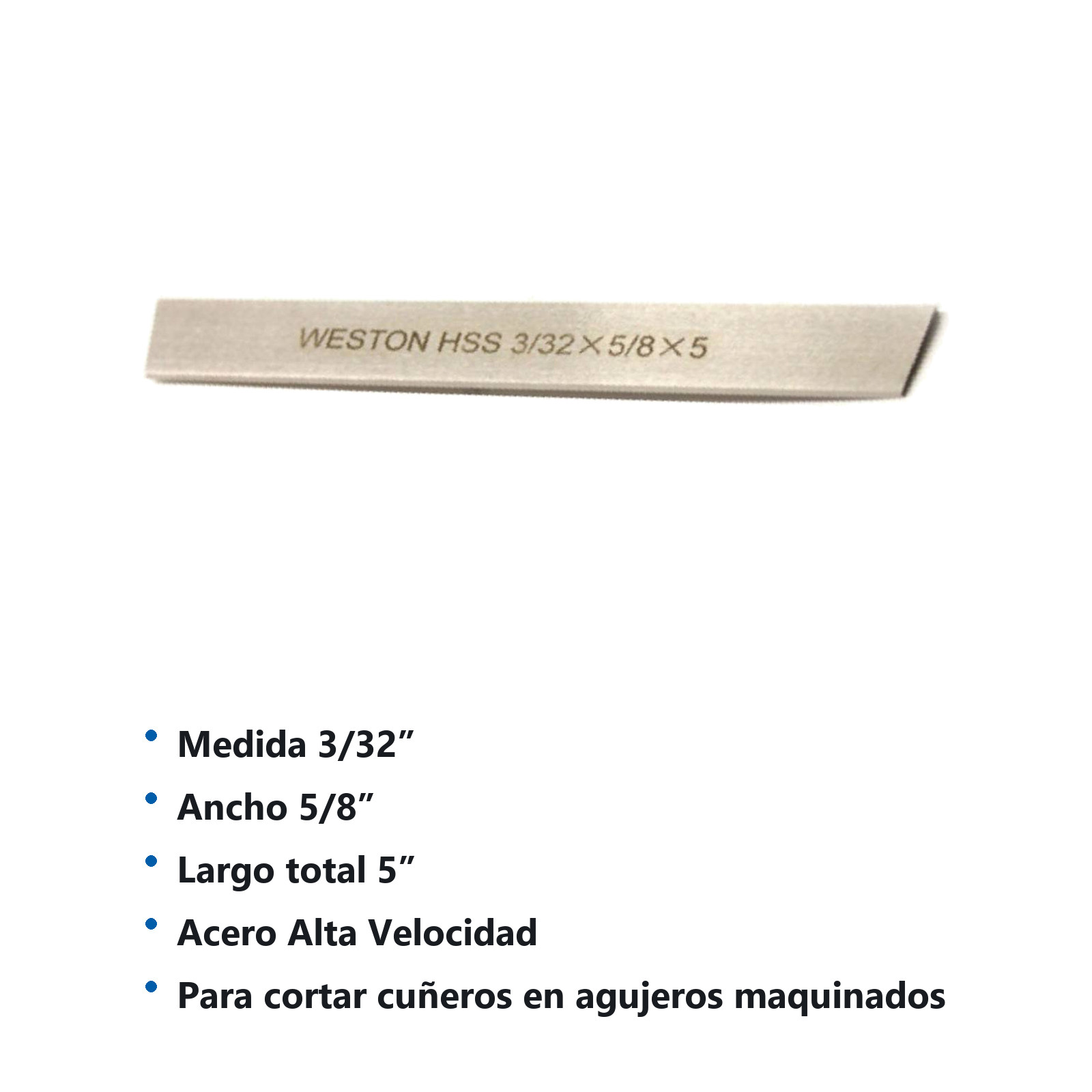 CUCHILLA A.V 3/32 X 5/8 X 5 - Imagen 2