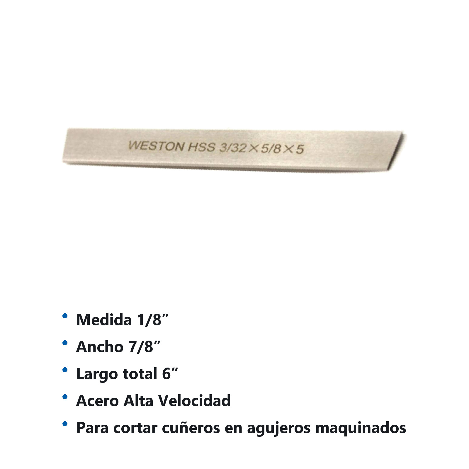 CUCHILLA A.V. 1/8" X7/8" X 6 - Imagen 2