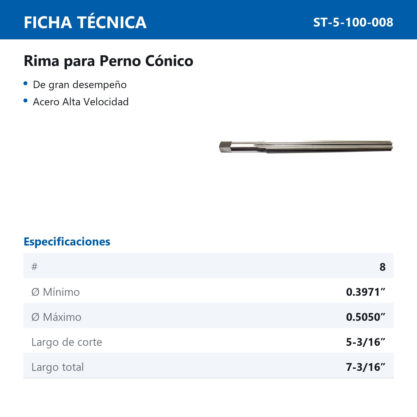 RIMA PARA PERNO CONICO # 8 - Imagen 2