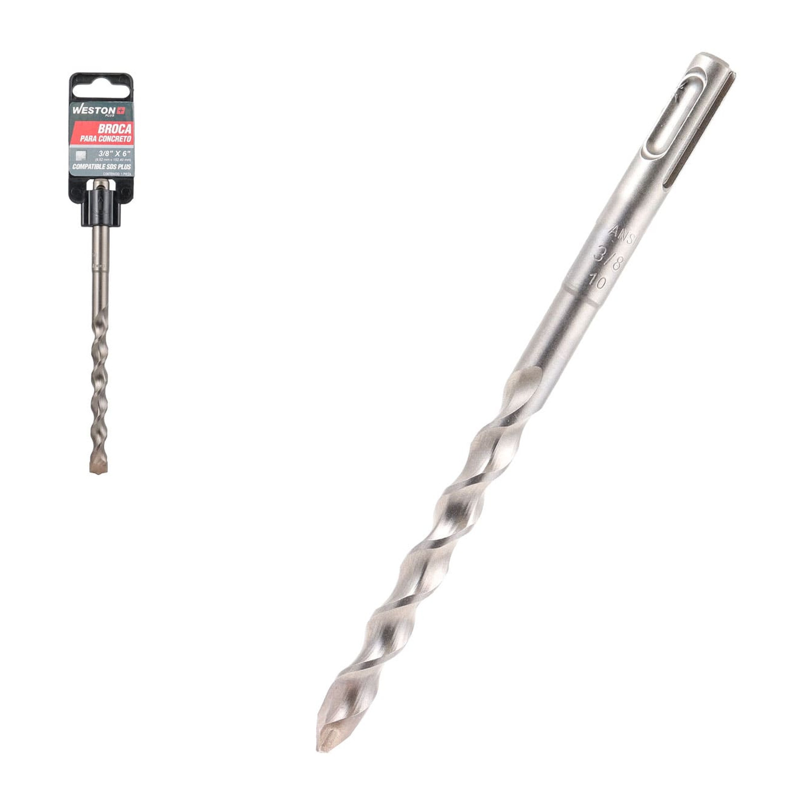 Broca para Concreto Zanco SDS Plus 3/8" x 6" Weston Plus