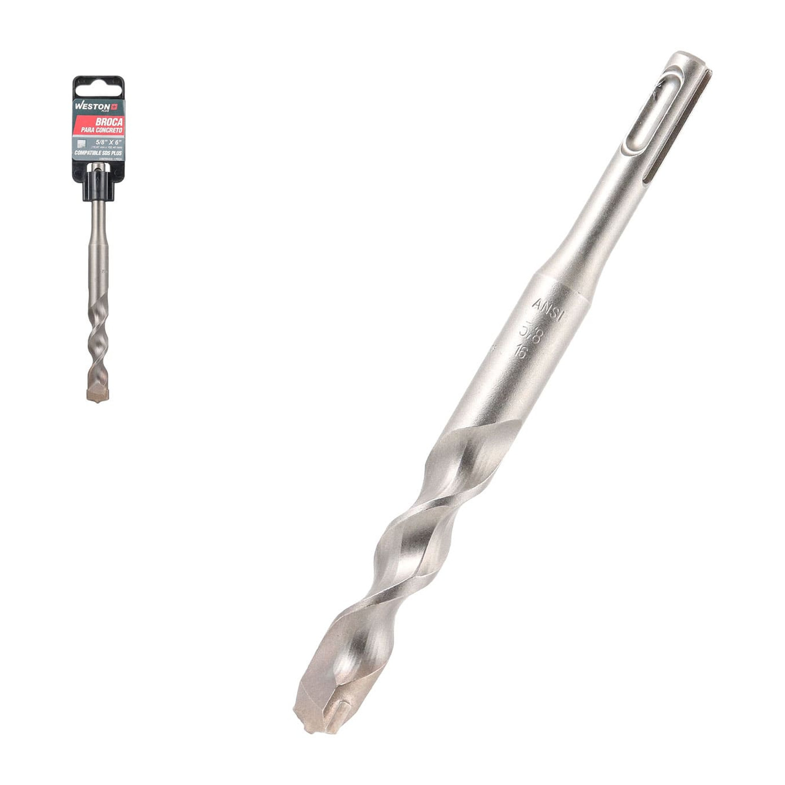 Broca para Concreto Zanco SDS Plus 5/8" x 6" Weston Plus