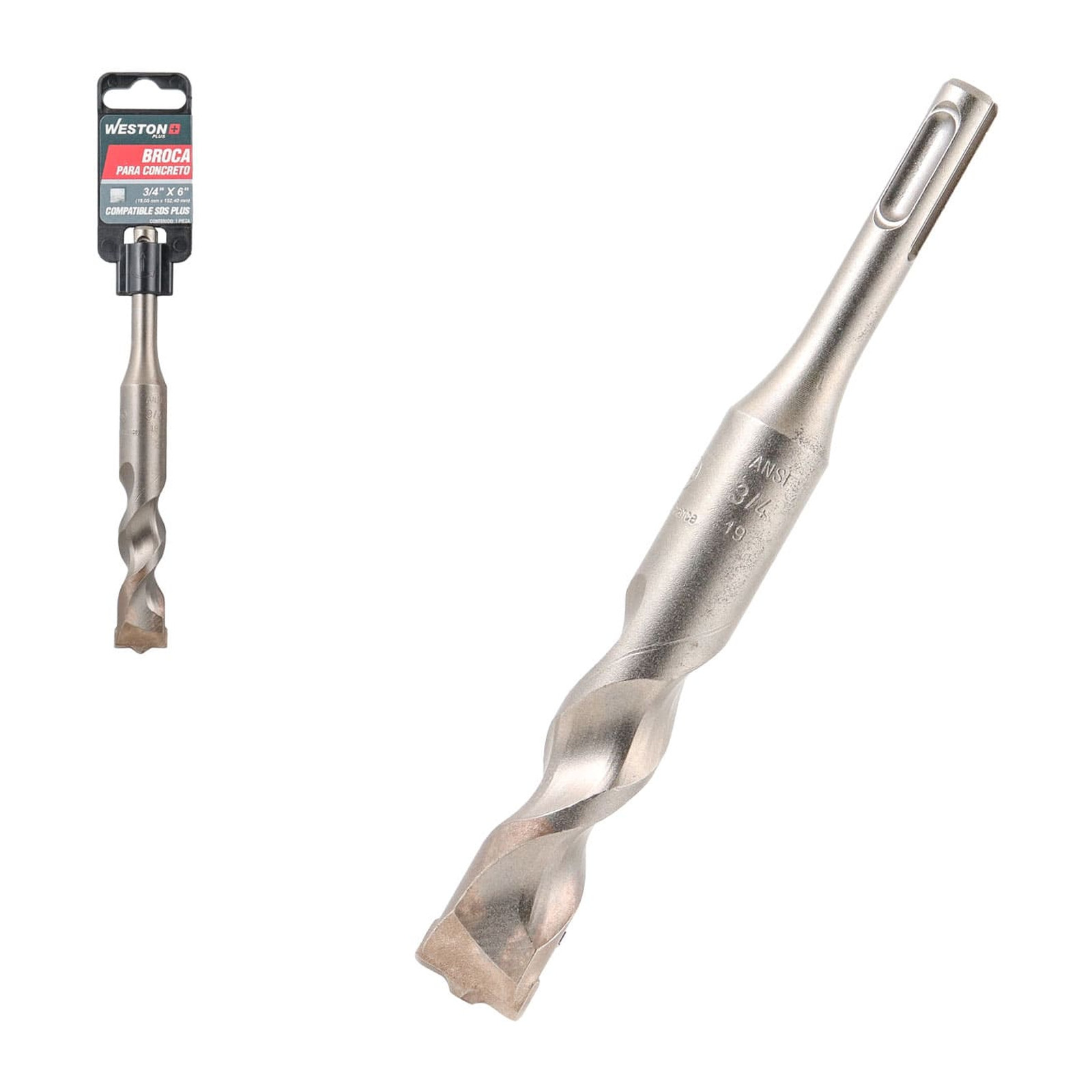 Broca para Concreto Zanco SDS Plus 3/4" x 6" Weston Plus