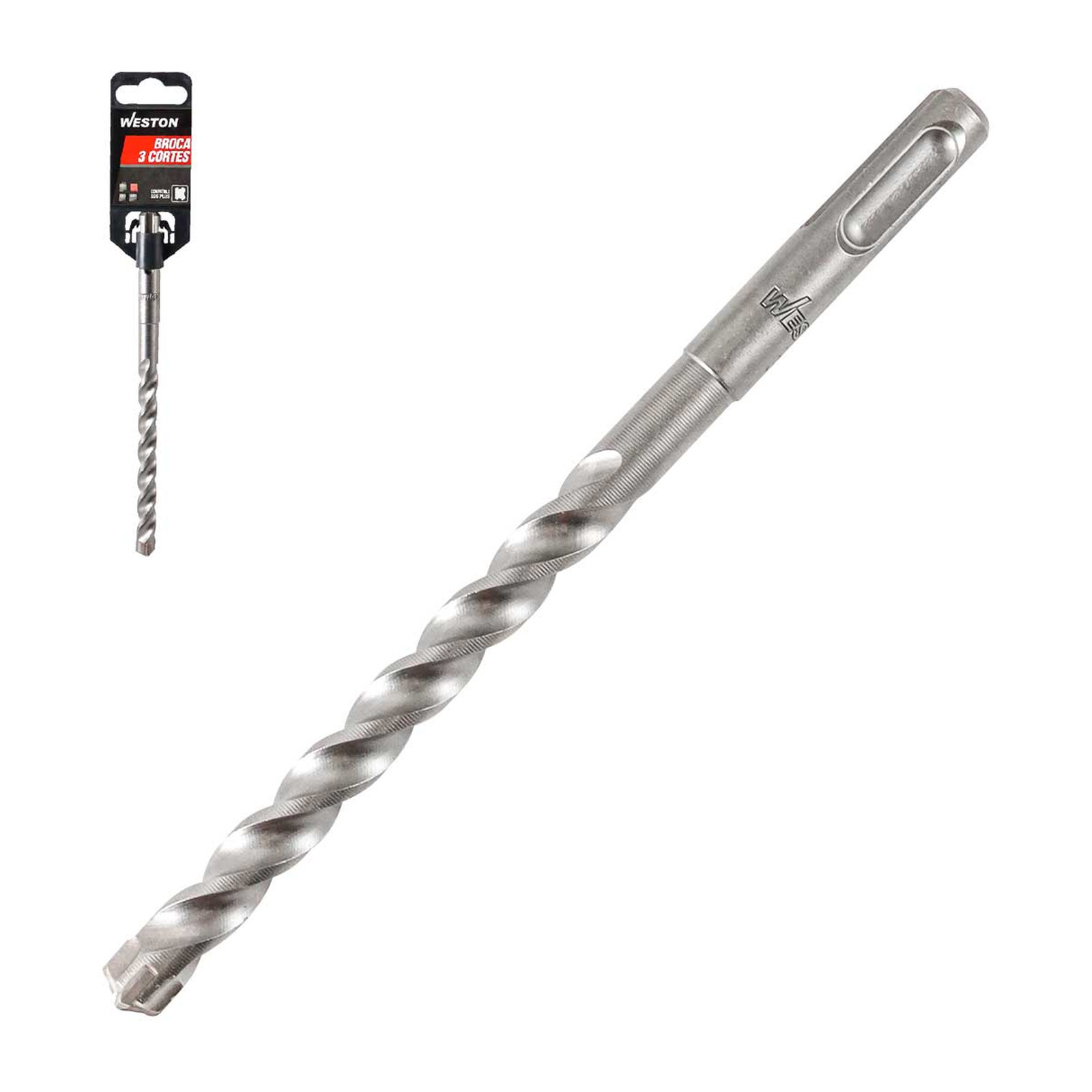 Broca 3 Filos SDS Plus 1/2" x 6" para Concreto WESTON (2 piezas)