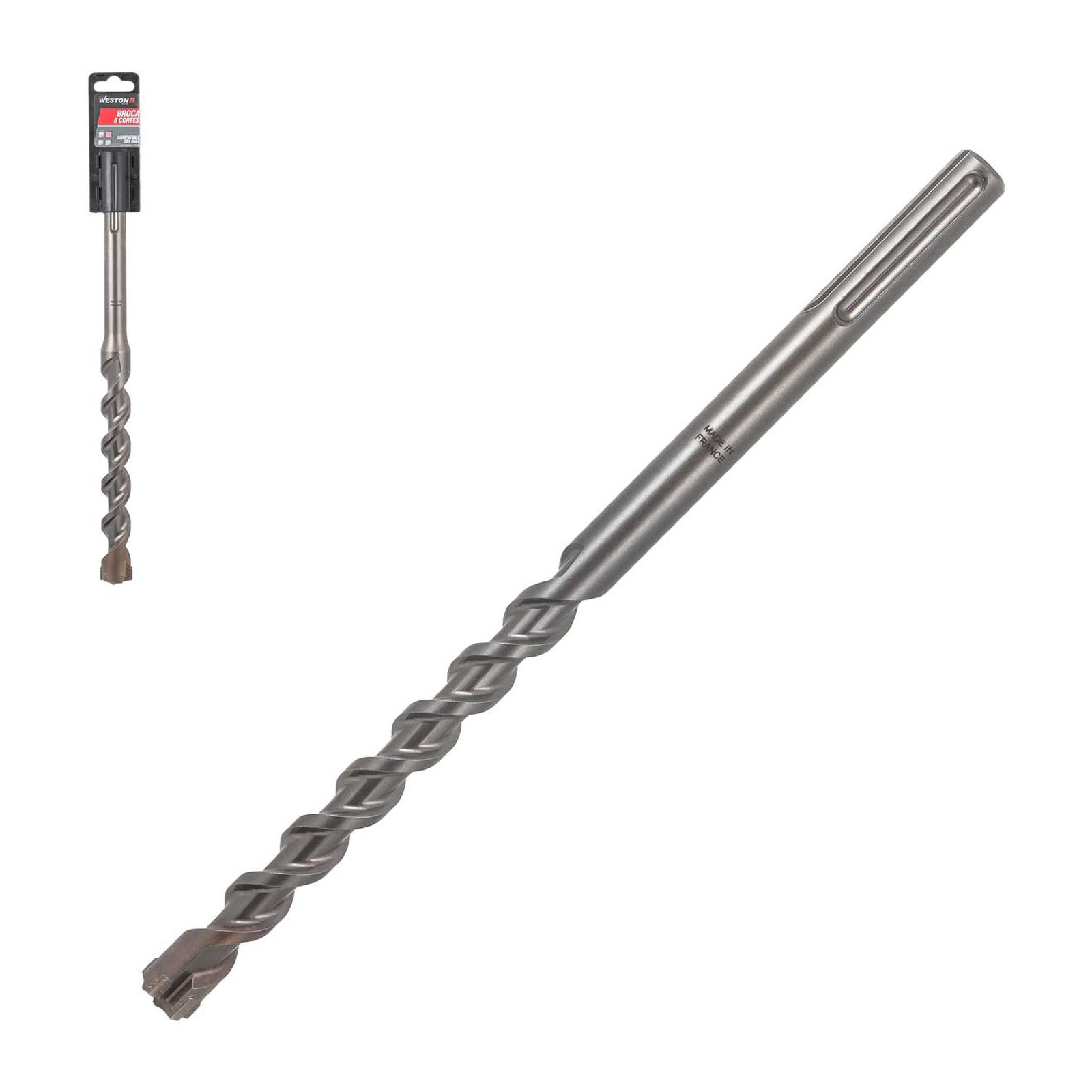 Broca para Concreto Zanco SDS Max 6 Cortes 7/8" x 21" Weston Plus