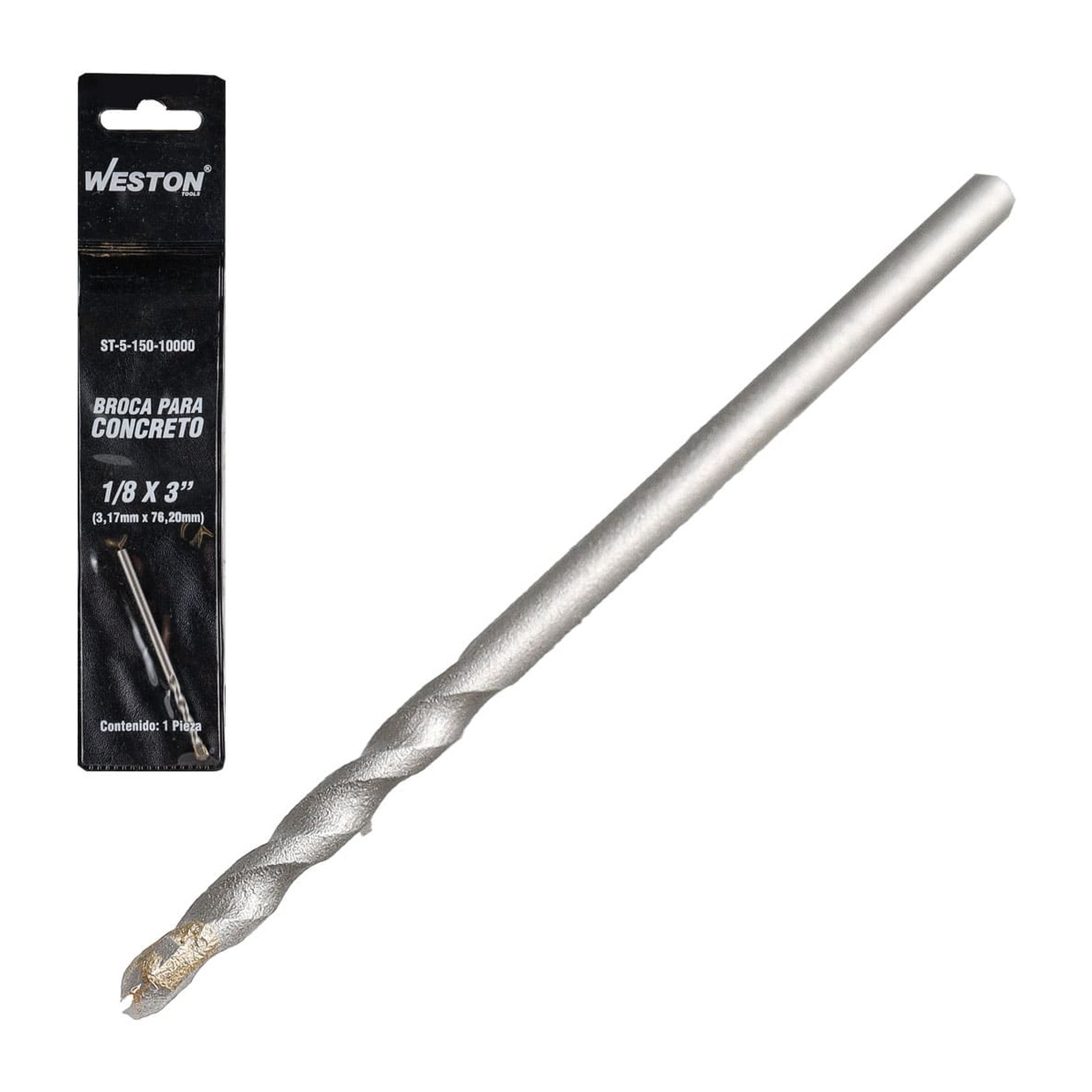 Broca para Concreto 1/8" x 3" Weston (Paquete de 10 piezas)
