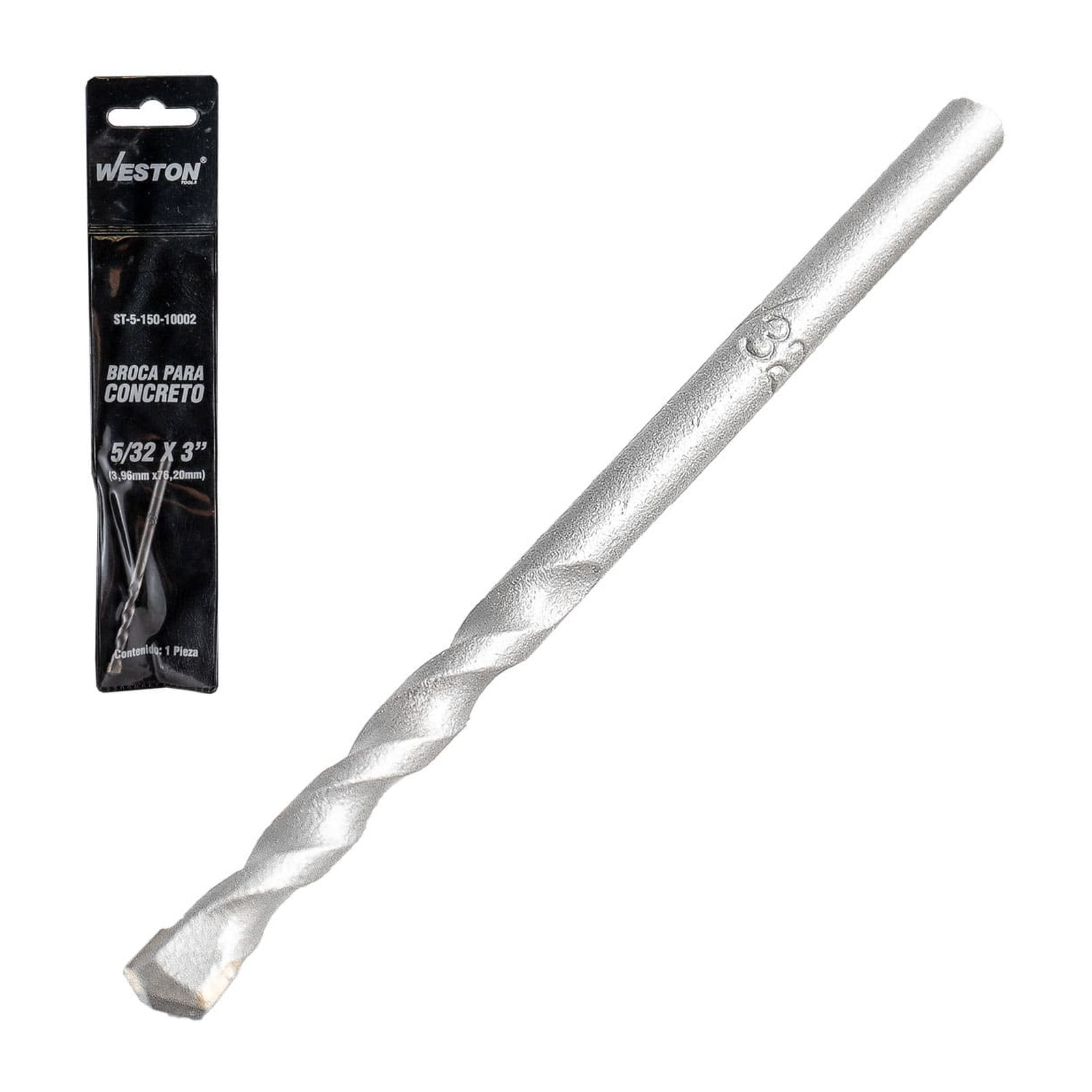 Broca para Concreto 5/32" x 3" Weston (Paquete 10 piezas)