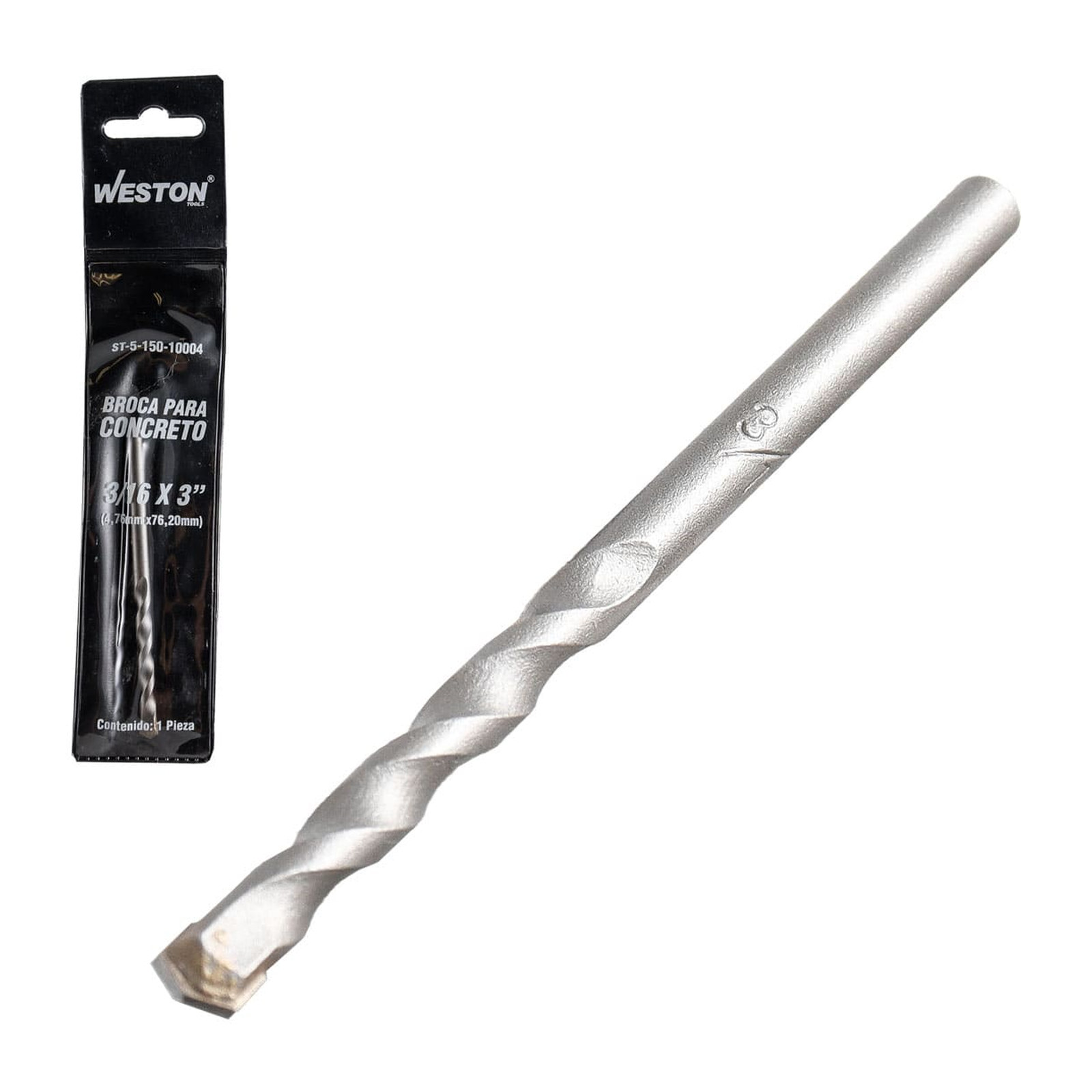 Broca para Concreto WESTON 5/32" x 3 1/2" (Pack 10 piezas)
