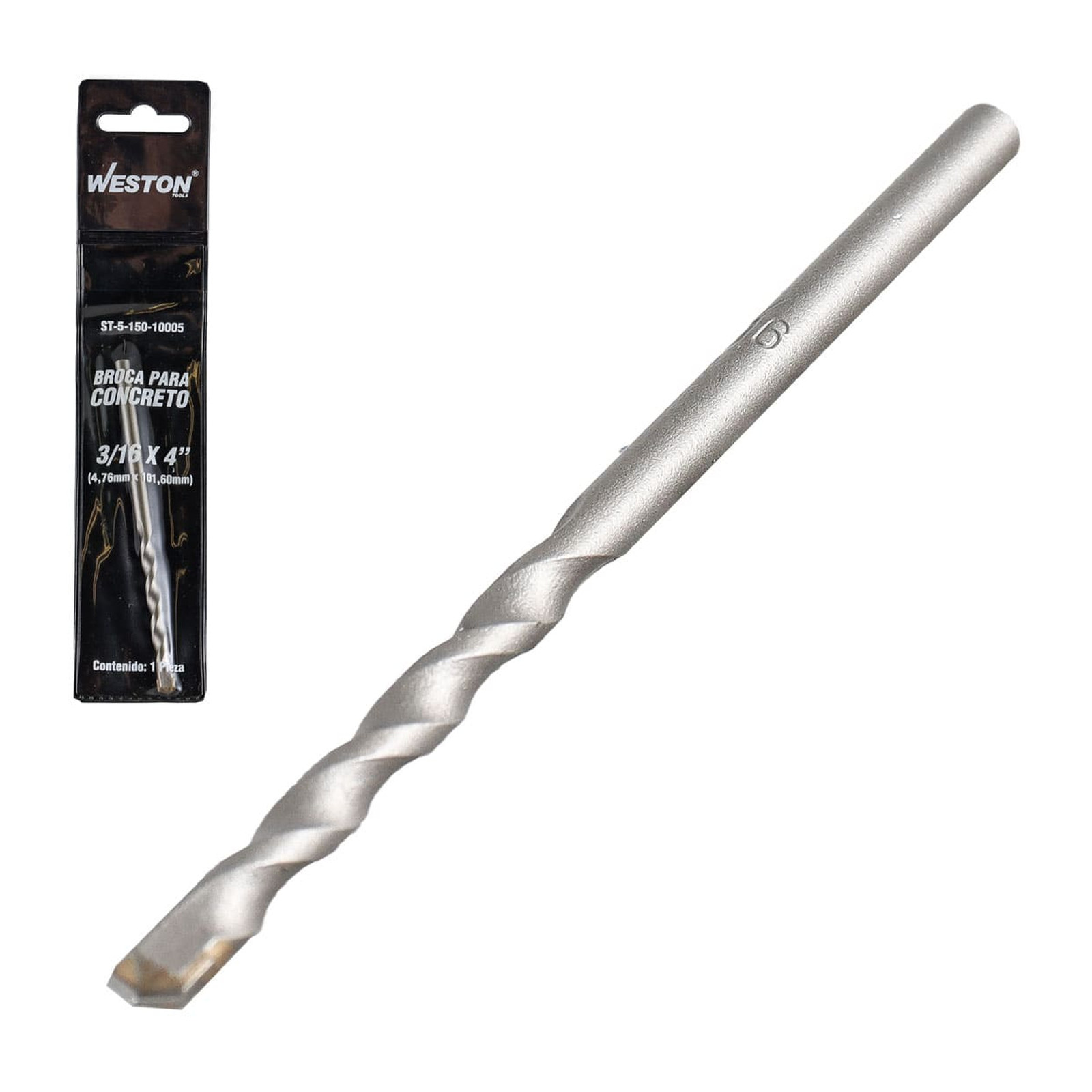 Broca para Concreto 3/16" x 4" Weston - Paquete de 10 Piezas