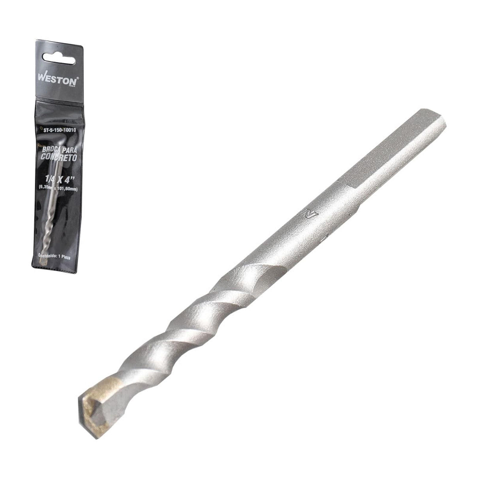 Broca para Concreto 1/4" x 4" Weston (Paquete de 10 piezas)