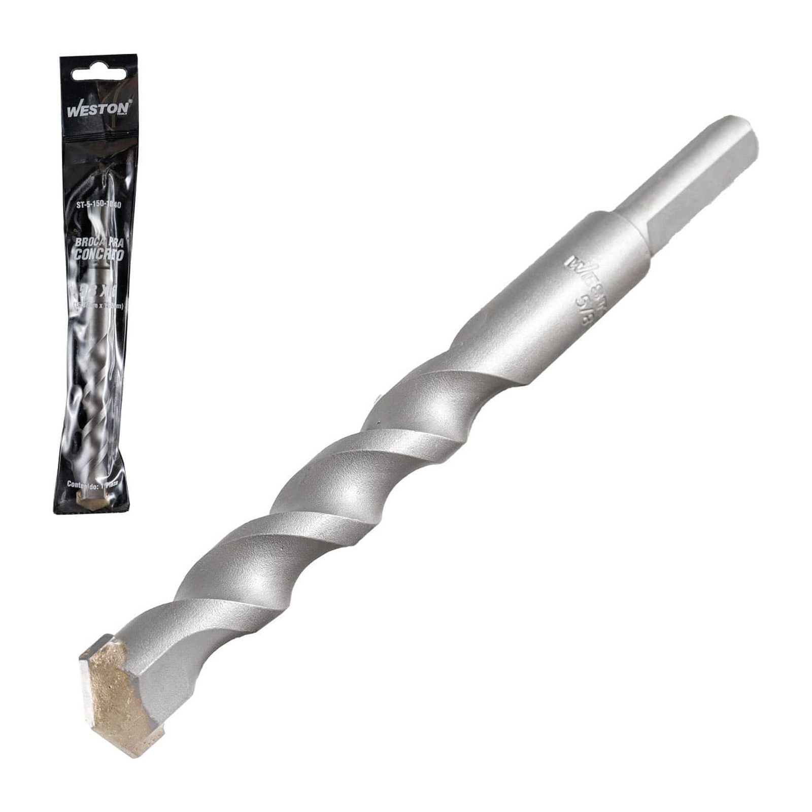 Broca para Concreto 5/8" x 6" WESTON (Paquete de 10 piezas)