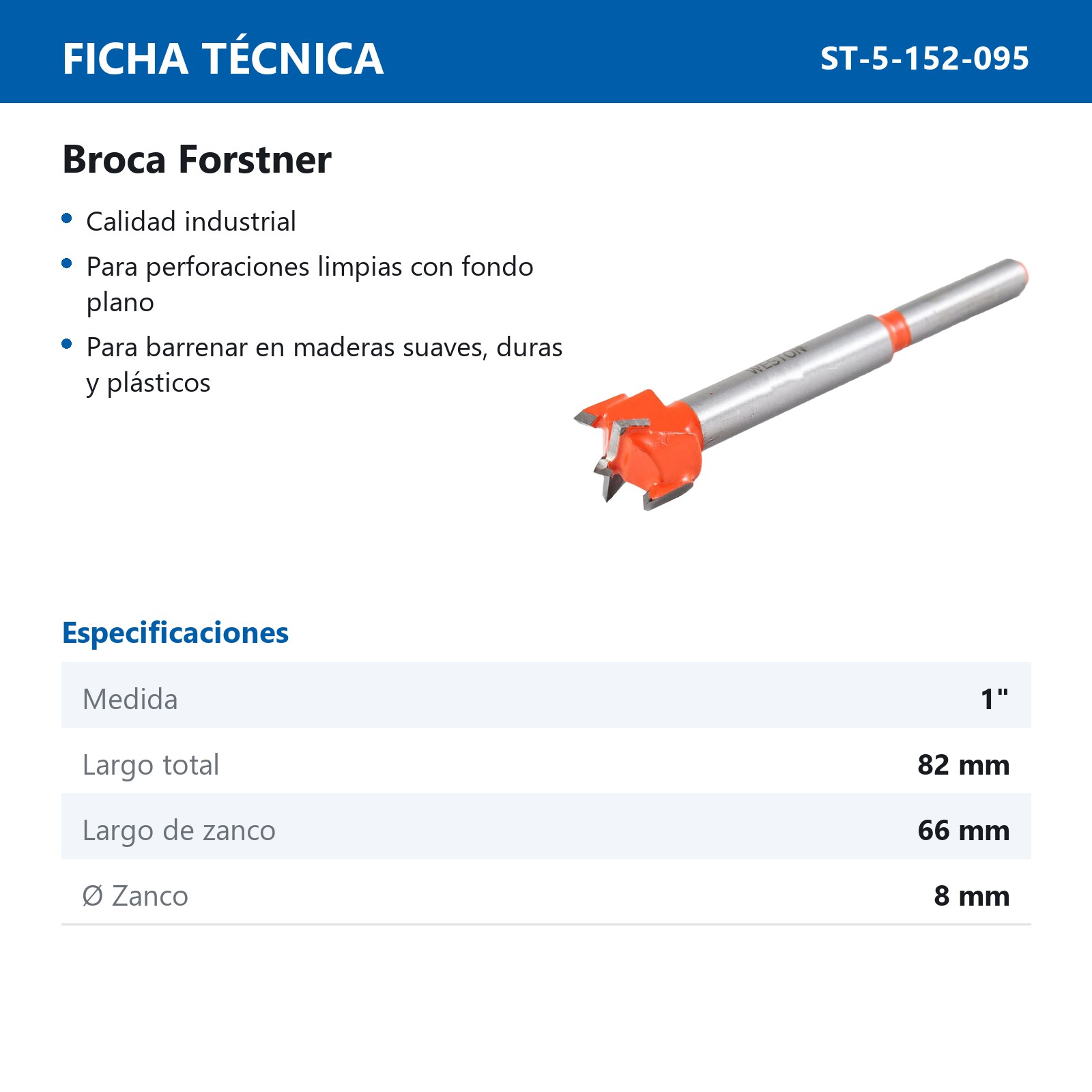 BROCA FORSTNER 1" - Imagen 4