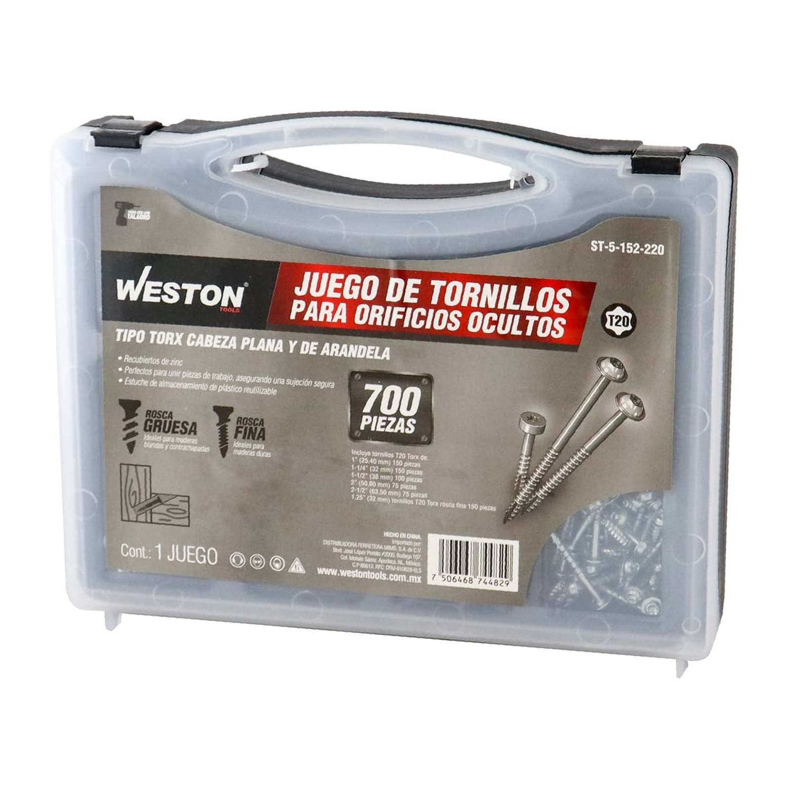 JUEGO DE 700 TORNILLOS T20 C/ESTUCHE - Imagen 4