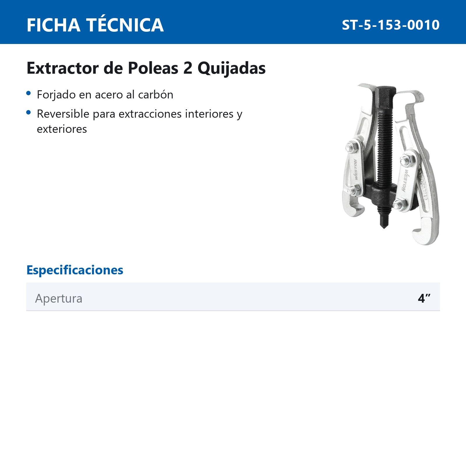 EXTRACTOR D/POLEAS 2 QUIJADAS 4" - Imagen 4