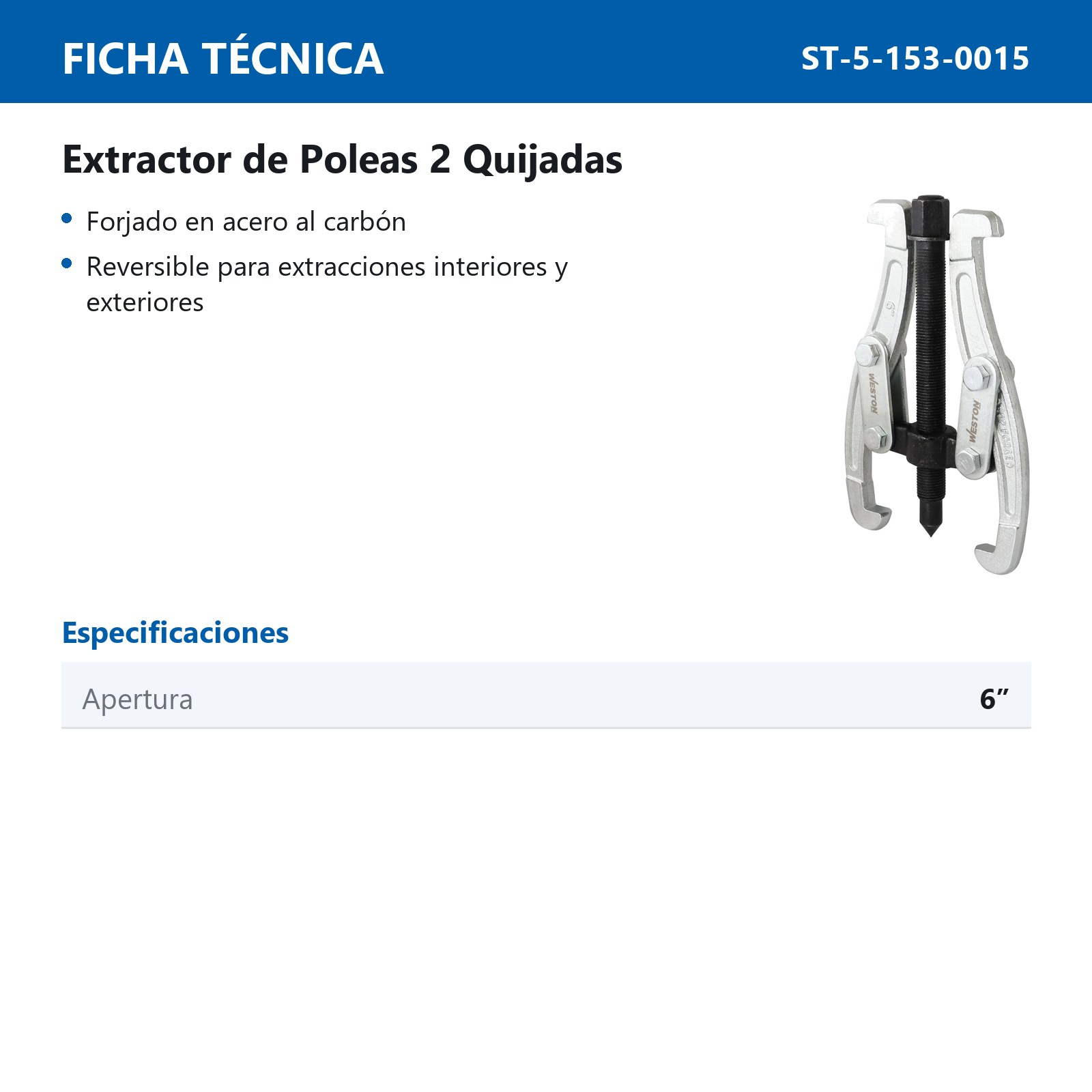 EXTRACTOR D/POLEAS 2 QUIJADAS 6" - Imagen 4