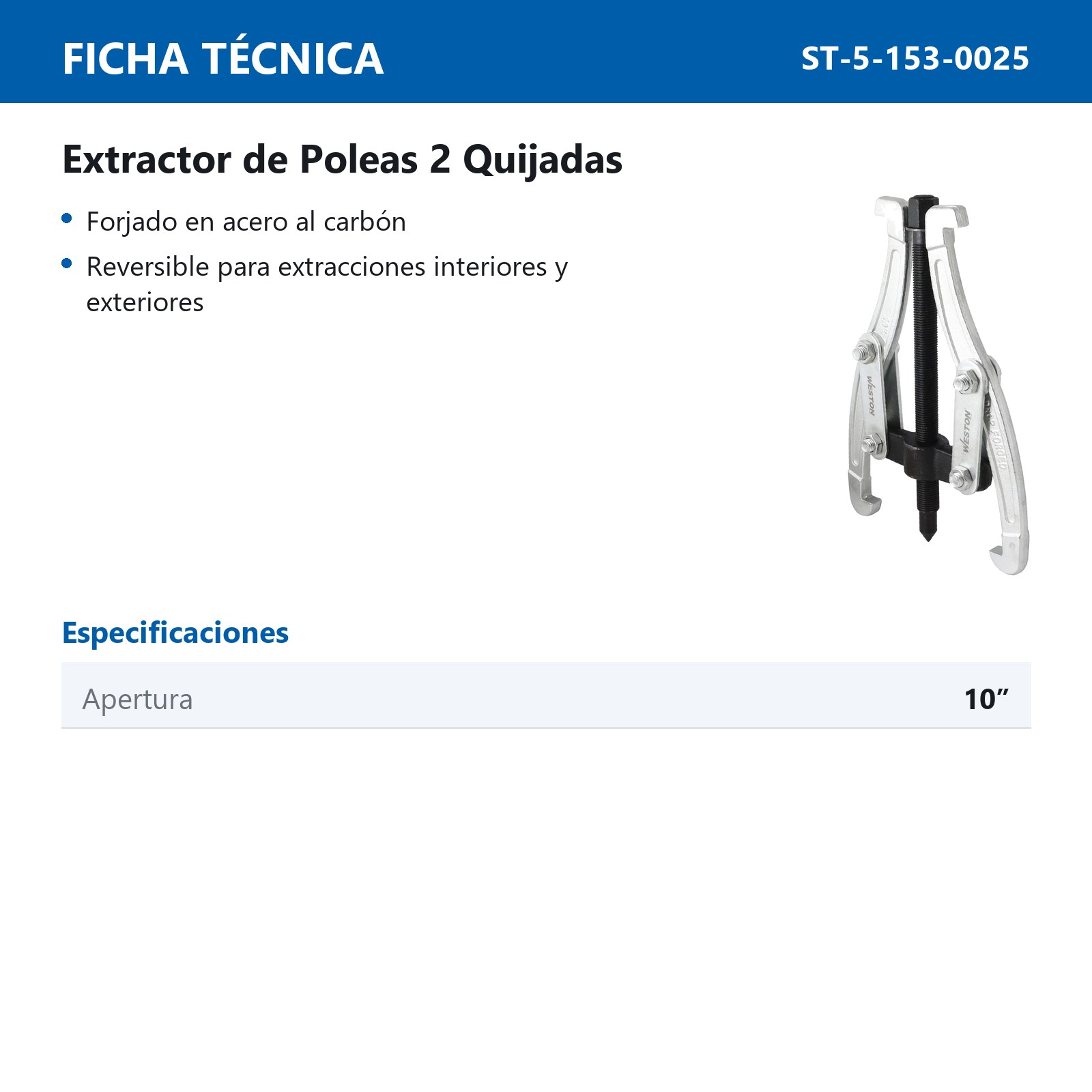 EXTRACTOR D/POLEAS 2 QUIJADAS 10" - Imagen 4