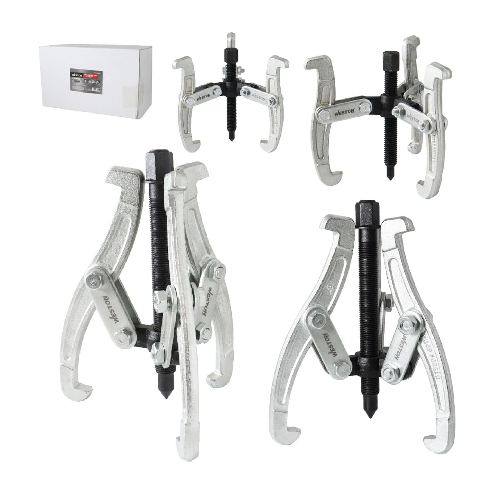 Juego de Extractor de Poleas 3 Quijadas 3", 4", 6" y 8" Weston