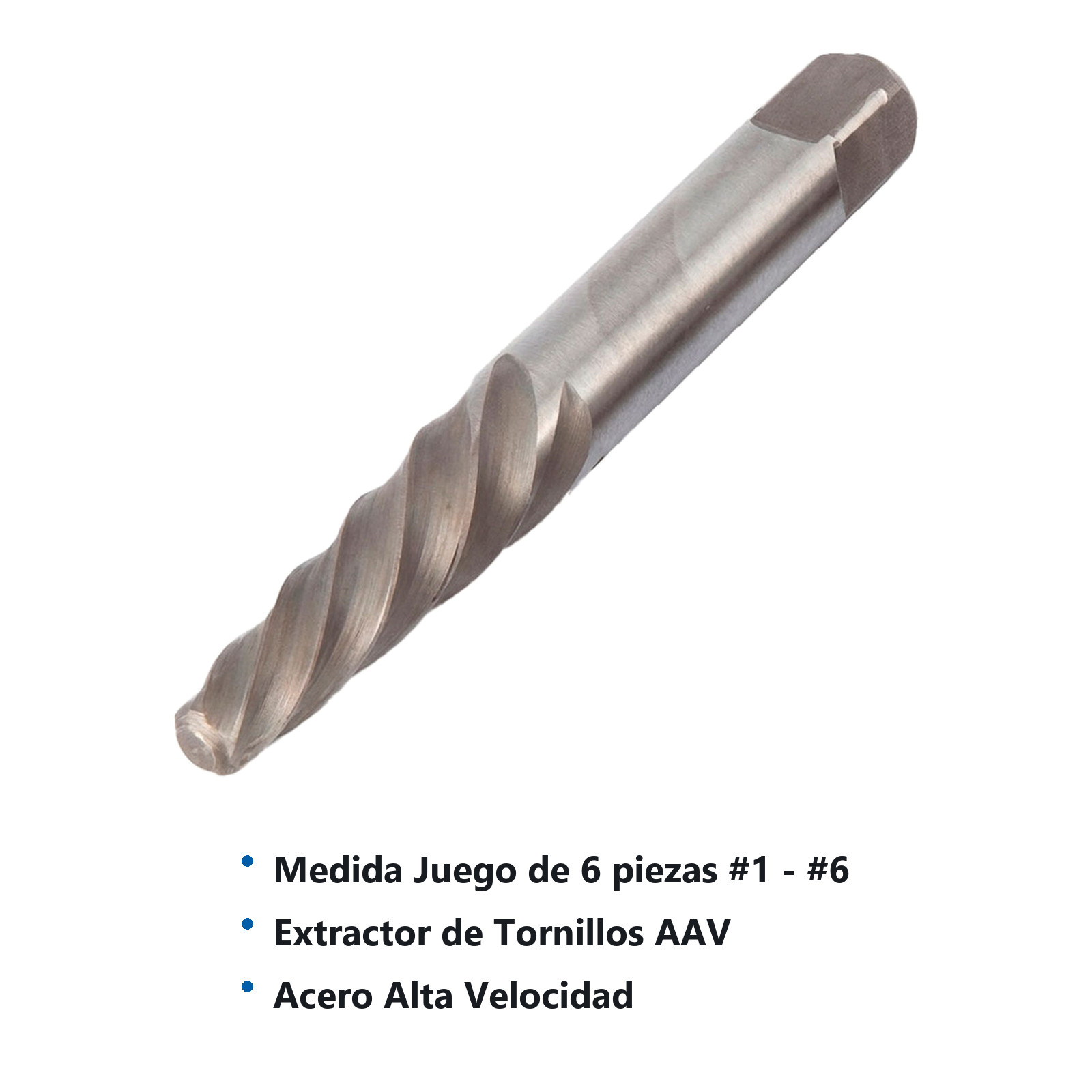 JUEGO EXTRACTOR TORNILLOS #1-#6 AAV (6PZAS) - Imagen 2