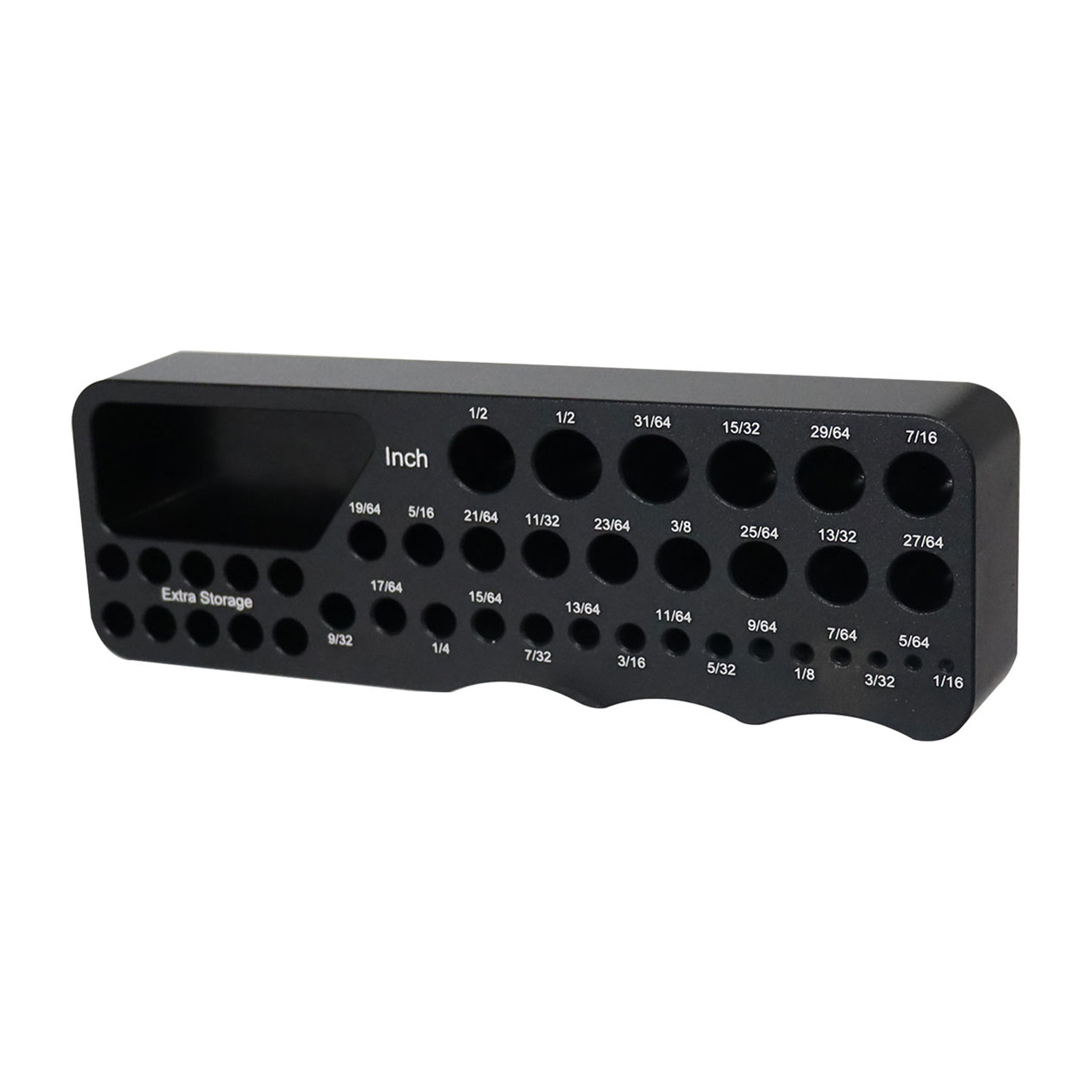 ORGANIZADOR BROCAS MAGNETICO 1/16"-1/2" (180x60x25mm) AGJ. EX. 10 DE 1/4" - Imagen 2
