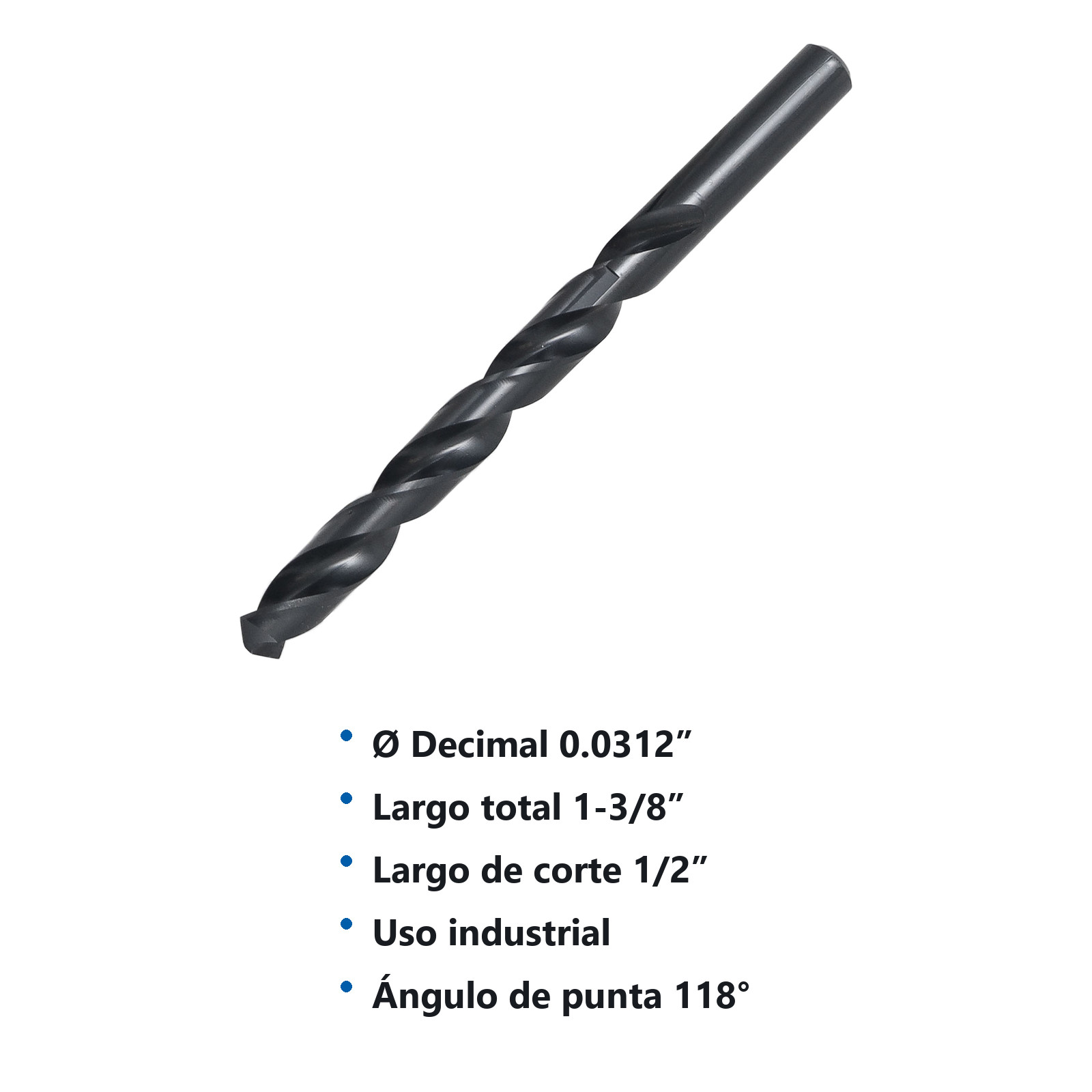BROCA A.V. 1/32" (Precio x pieza - Empaque c/12 pzas) - Imagen 3