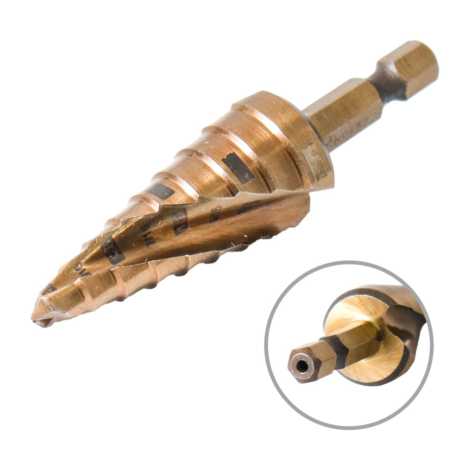 BROCA ESCALONADA ESPIRAL COBALTO #3 1/4'' - 3/4'' WESTON PLUS - Imagen 3