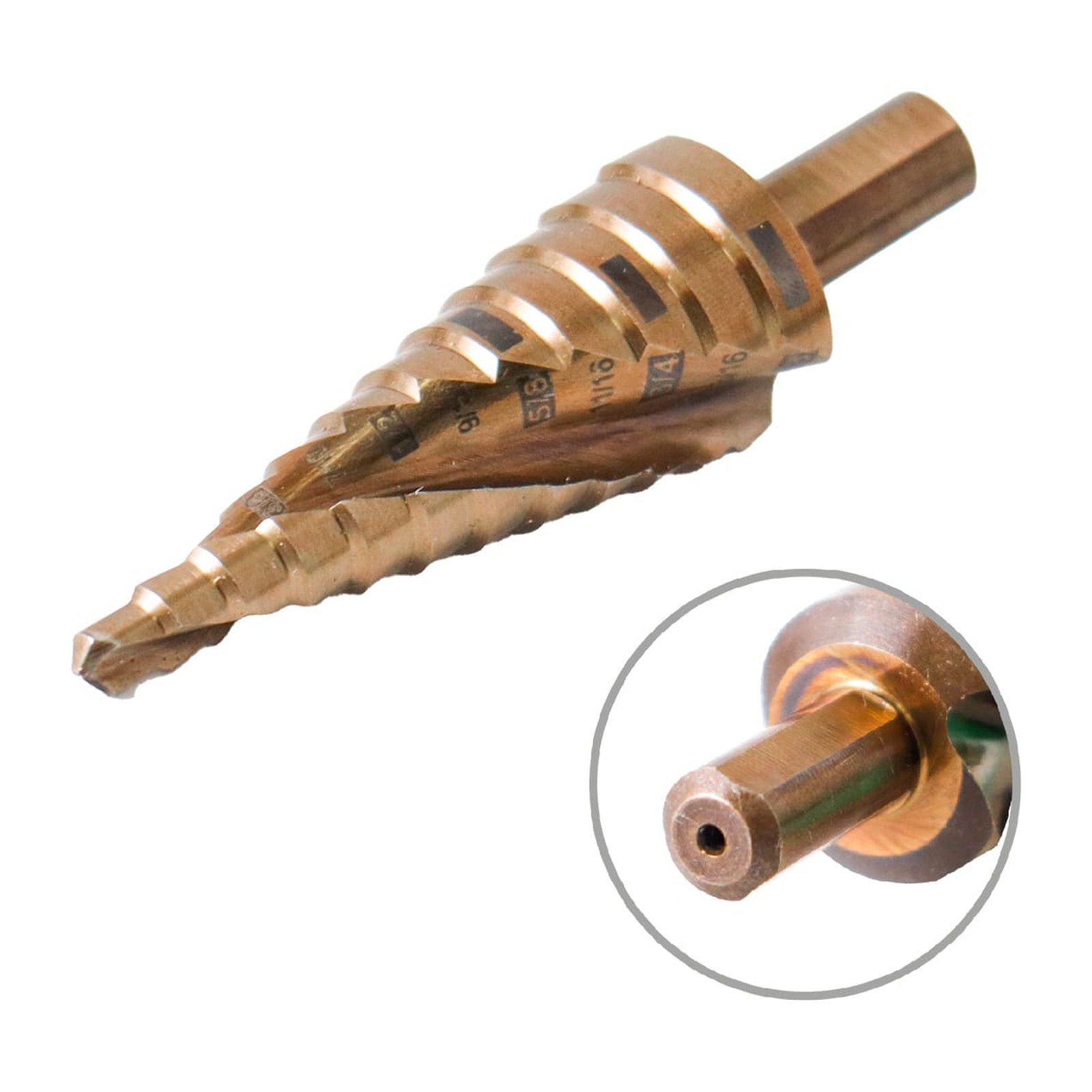 BROCA ESCALONADA ESPIRAL COBALTO #4 3/16'' - 7/8'' WESTON PLUS - Imagen 3