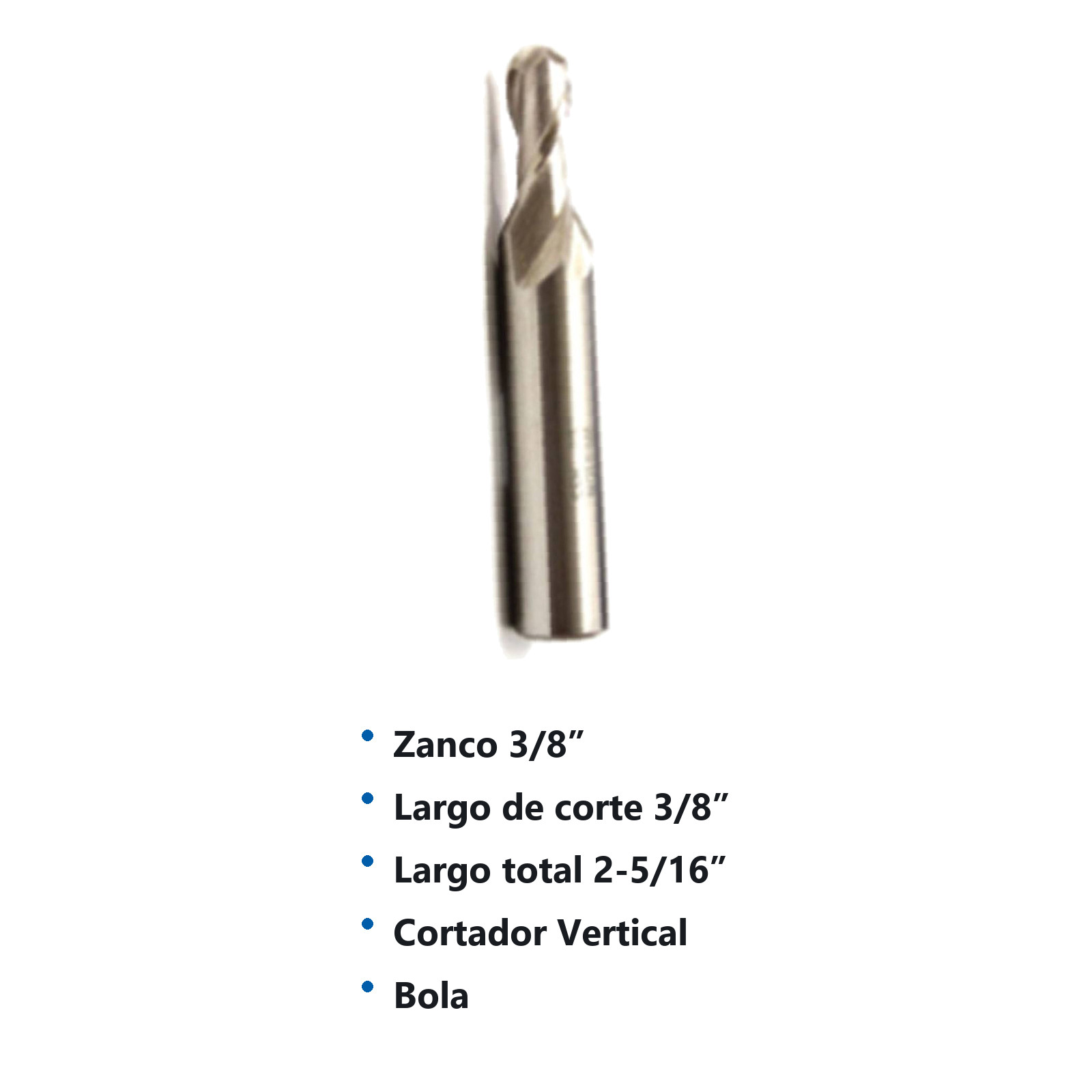 CORTADOR VERTICAL 1/8 X 3/8" BOLA 2F A.V. - Imagen 2
